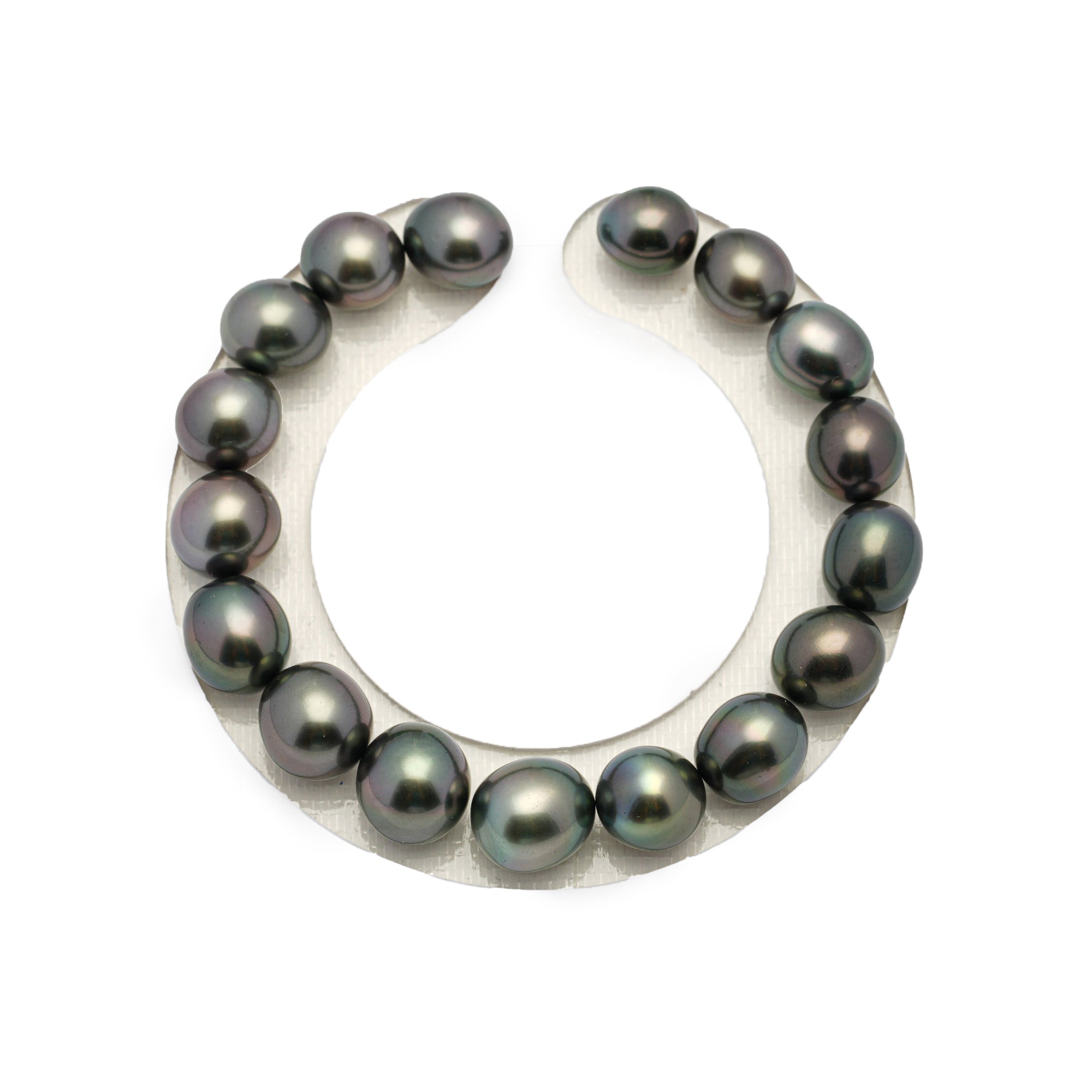 17pcs Green 9-11mm - SB AAA Quality Tahitian Pearl Bracelet BR2146 HL1