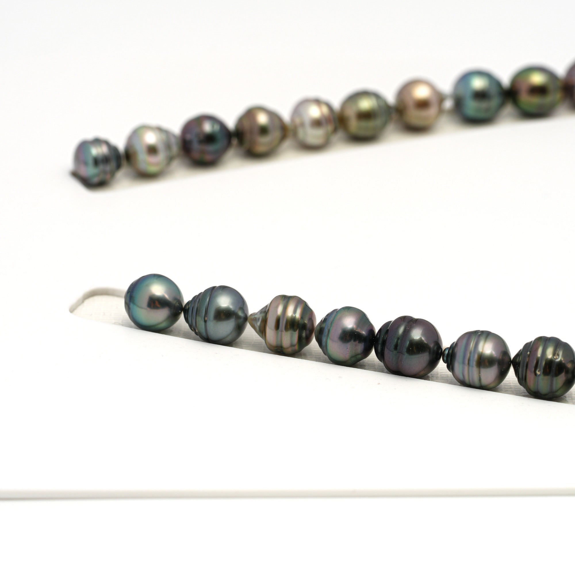 41pcs Multicolor 8-11mm - CL/SB AAA/AA Quality Tahitian Pearl Necklace NL1678 HL4