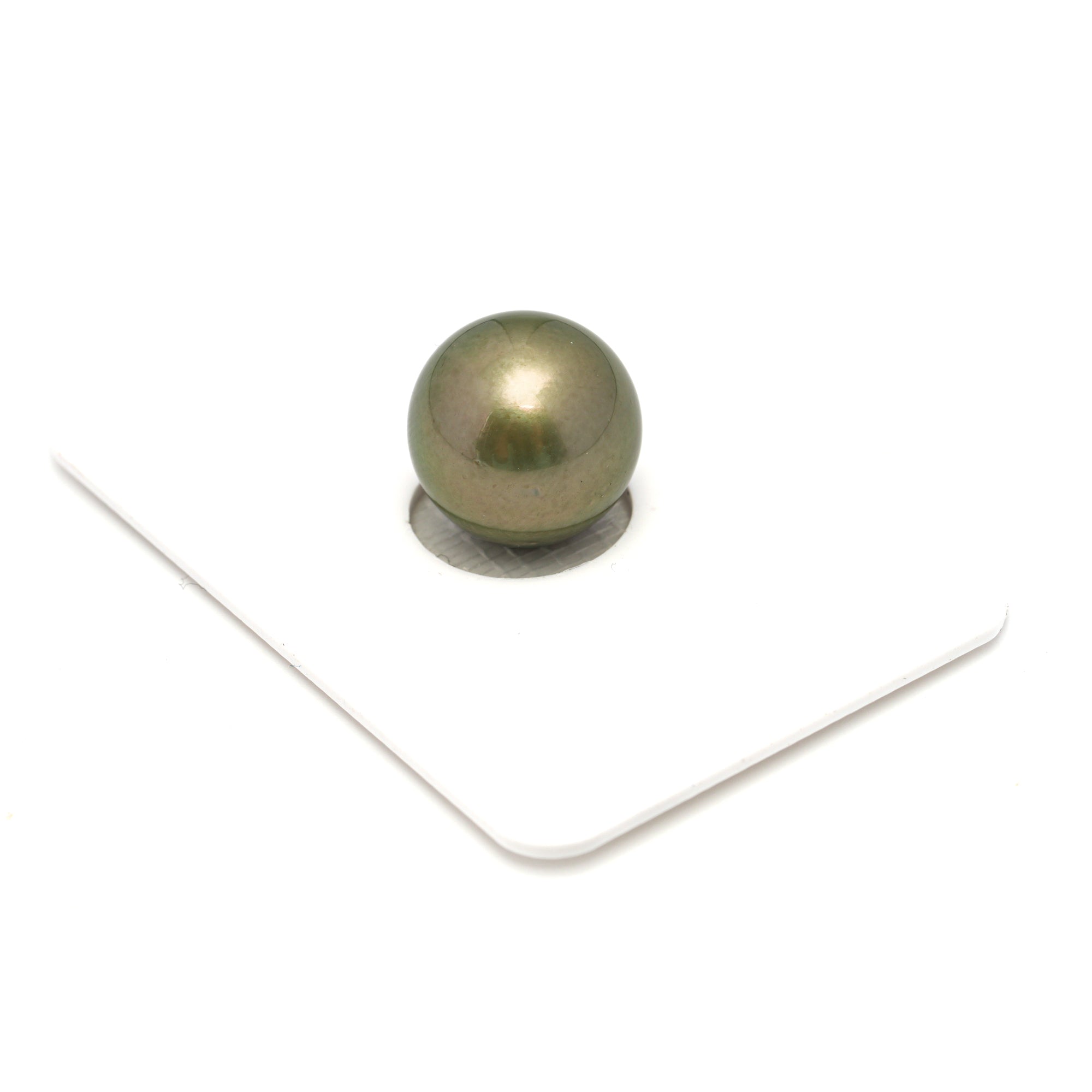 1pcs Yellow Green 12.9mm - RSR AA/AAA Quality Tahitian Pearl Single LP2264 OR12