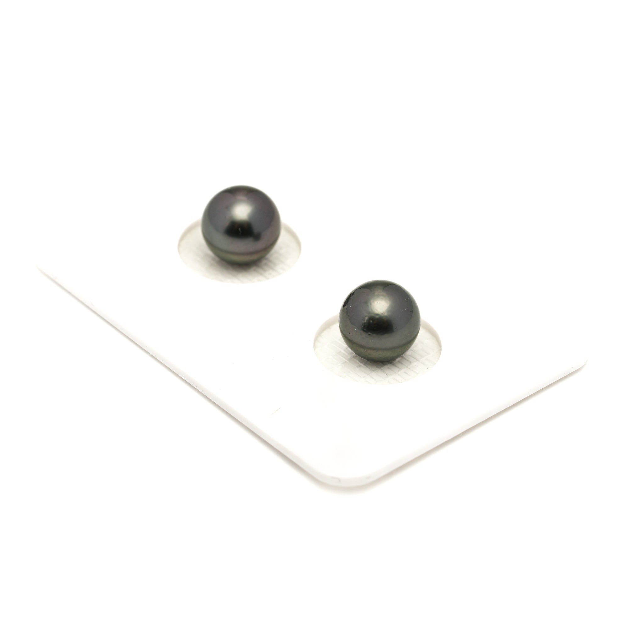 2pcs Green 7.8-7.9mm - RSR AA/AAA Quality Tahitian Pearl Pair ER1902 LP1