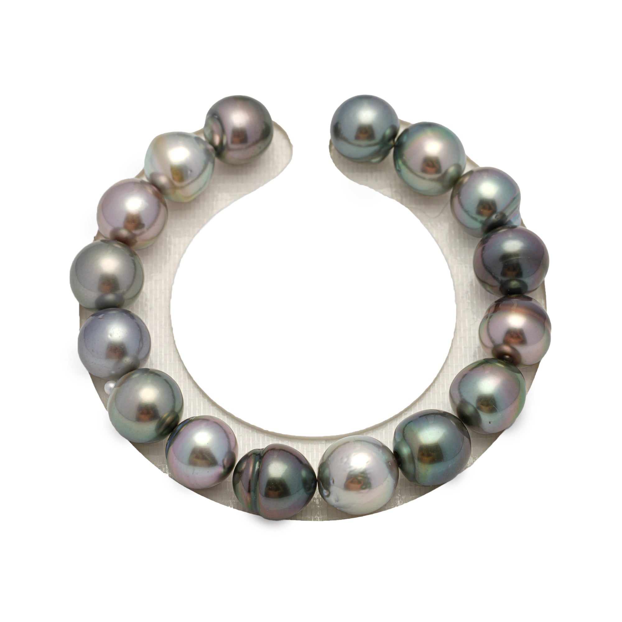 16pcs Multicolor 11mm - SB AAA/AA Quality Tahitian Pearl Bracelet BR2142 THMIX2.6