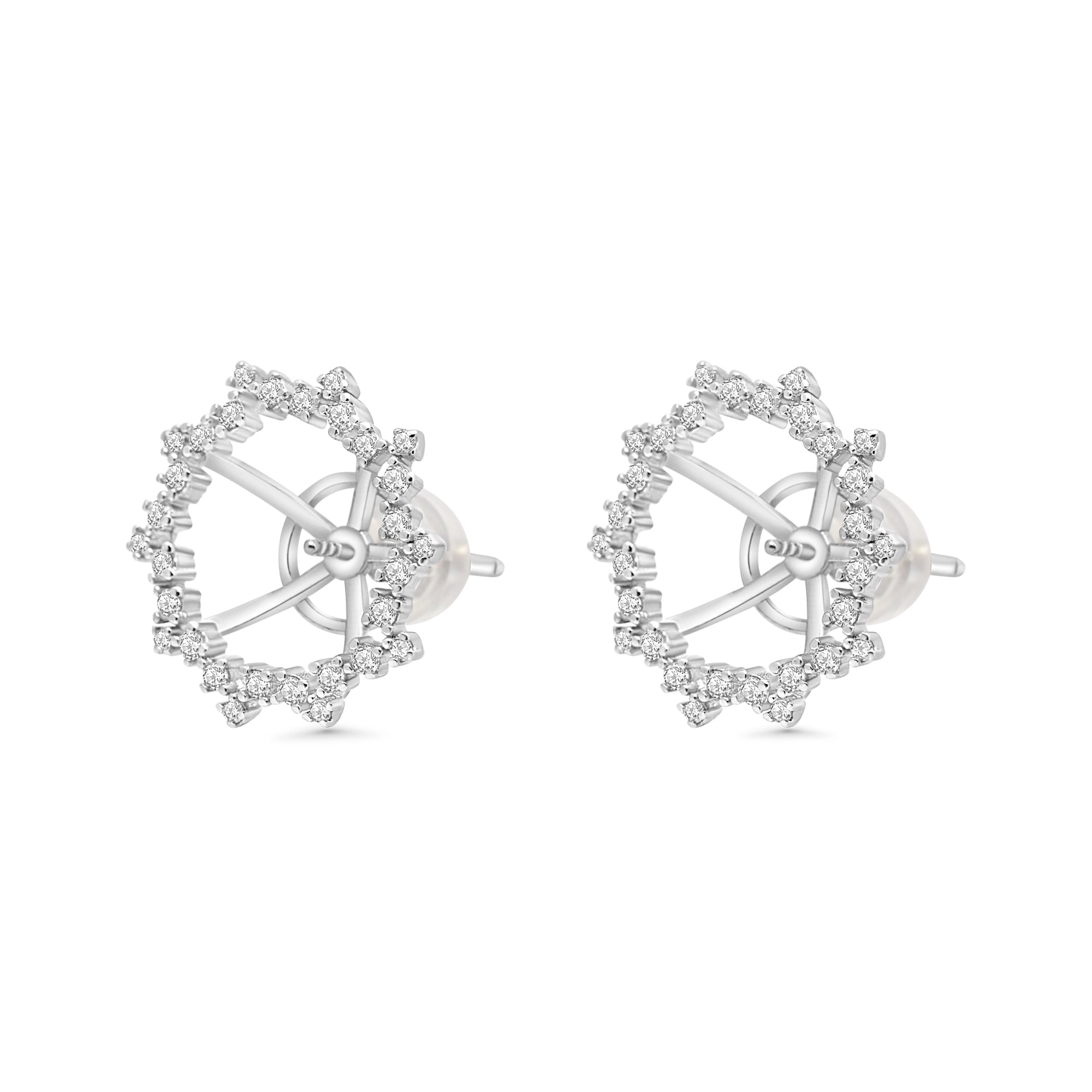 Studs Earring Bails 925 Silver for Pearl SC515