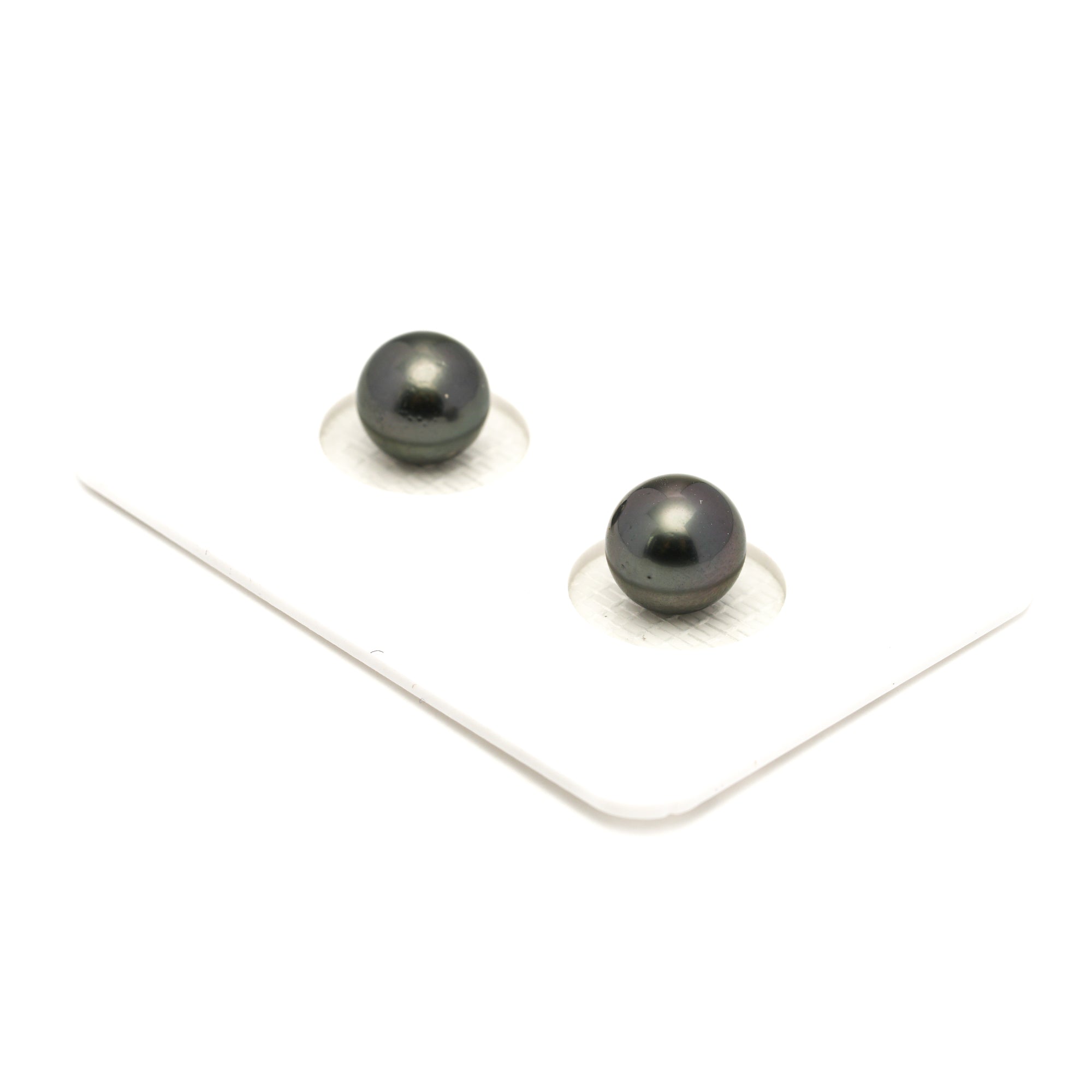 2pcs Green 7.8-7.9mm - RSR AA/AAA Quality Tahitian Pearl Pair ER1902 LP1