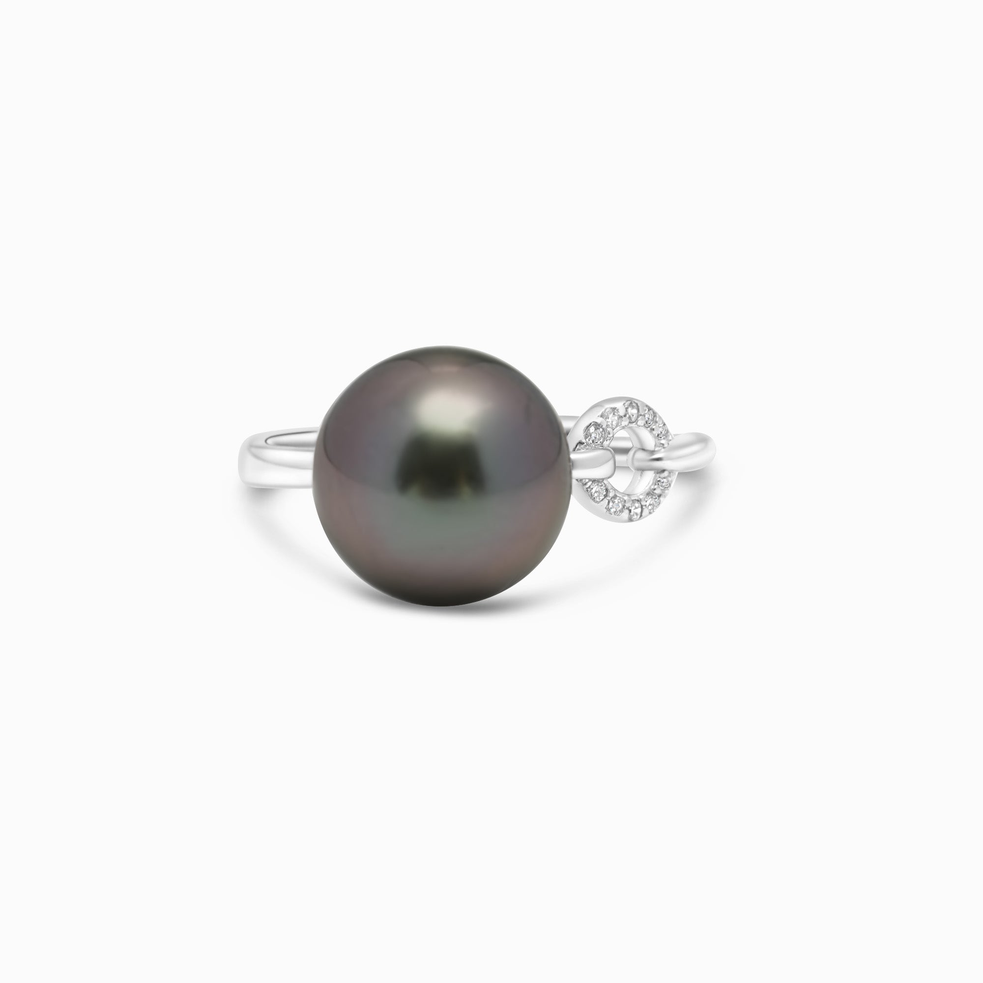 925 Sterling Silver Tahitian Pearl Ring SHM1384 OR11