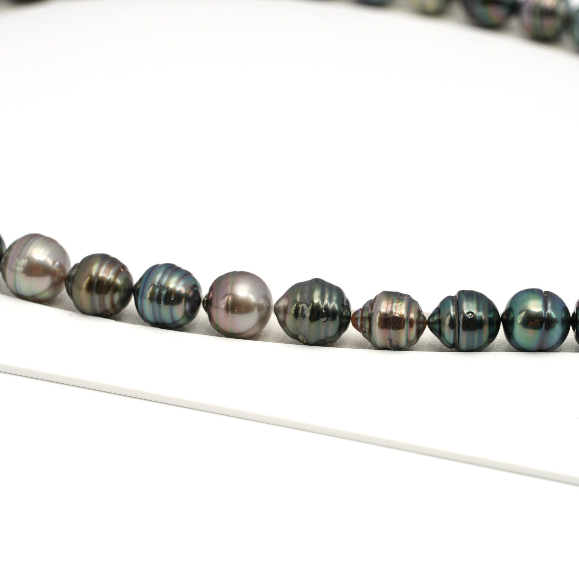 43pcs Multicolor 8-10mm - CL AAA/AA Quality Tahitian Pearl Necklace NL1676 HL4