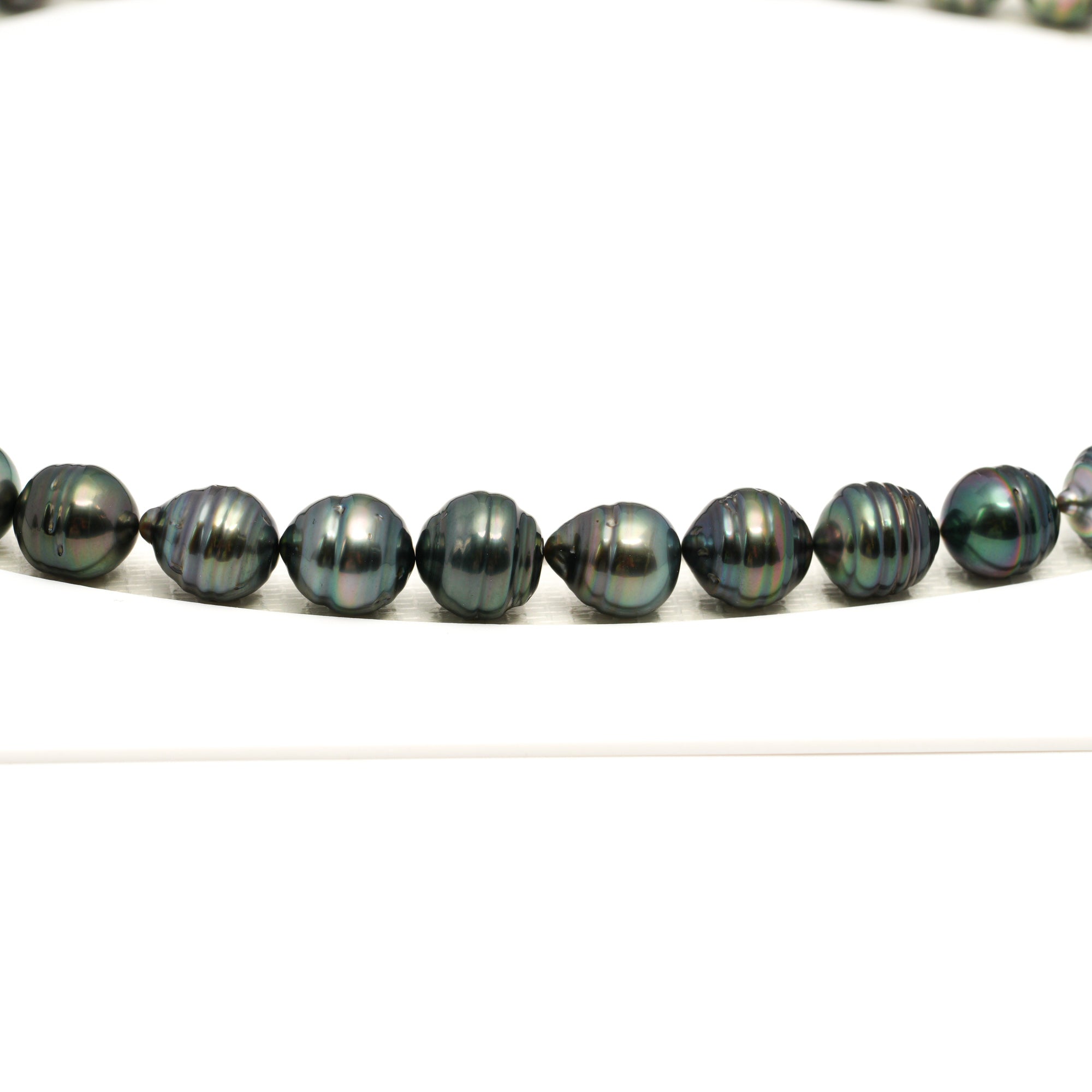 42pcs Green 8-10mm - CL AAA/AA Quality Tahitian Pearl Necklace NL1783 LP1