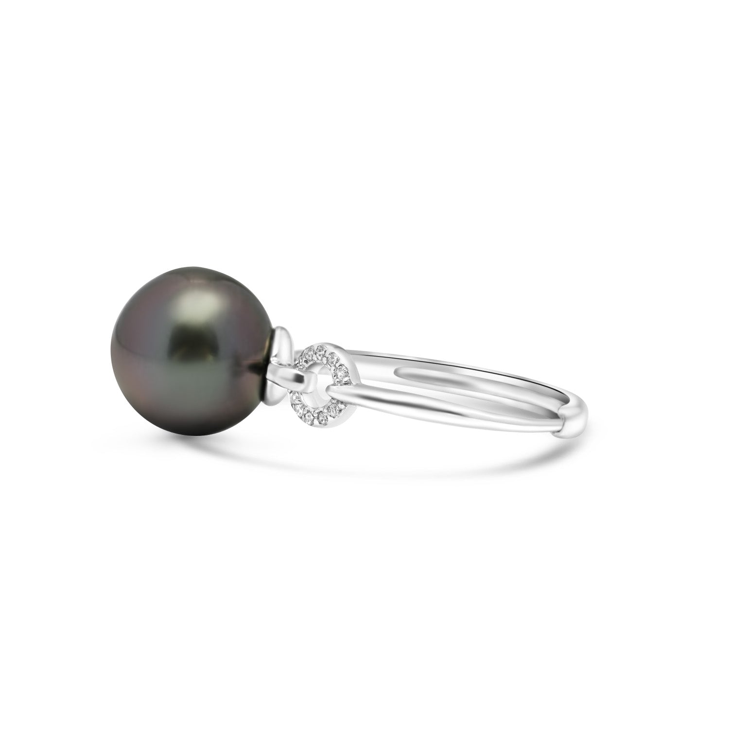 925 Sterling Silver Tahitian Pearl Ring SHM1384 OR11