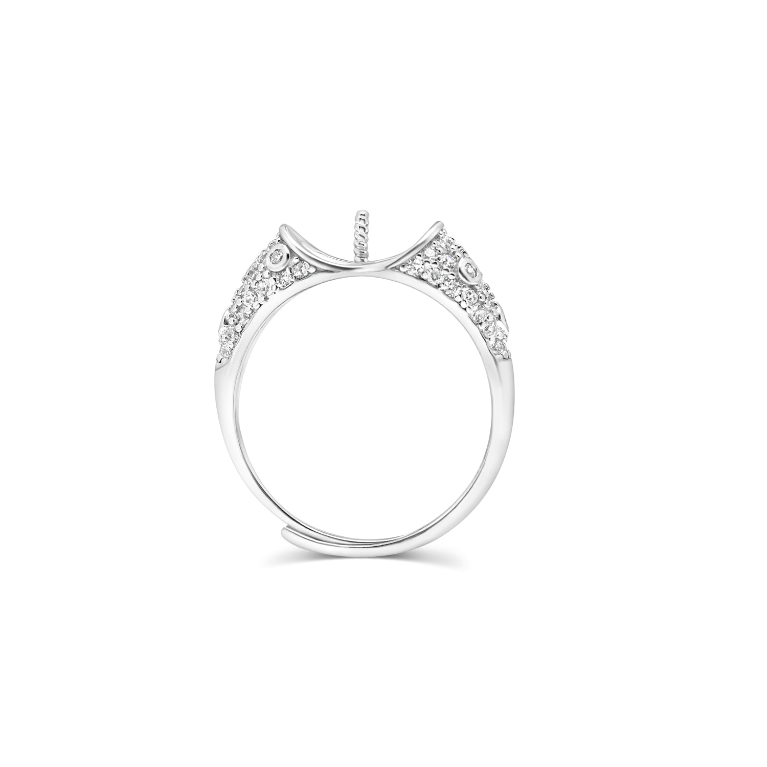 Adjustable Ring 925 Silver for pearl SC396