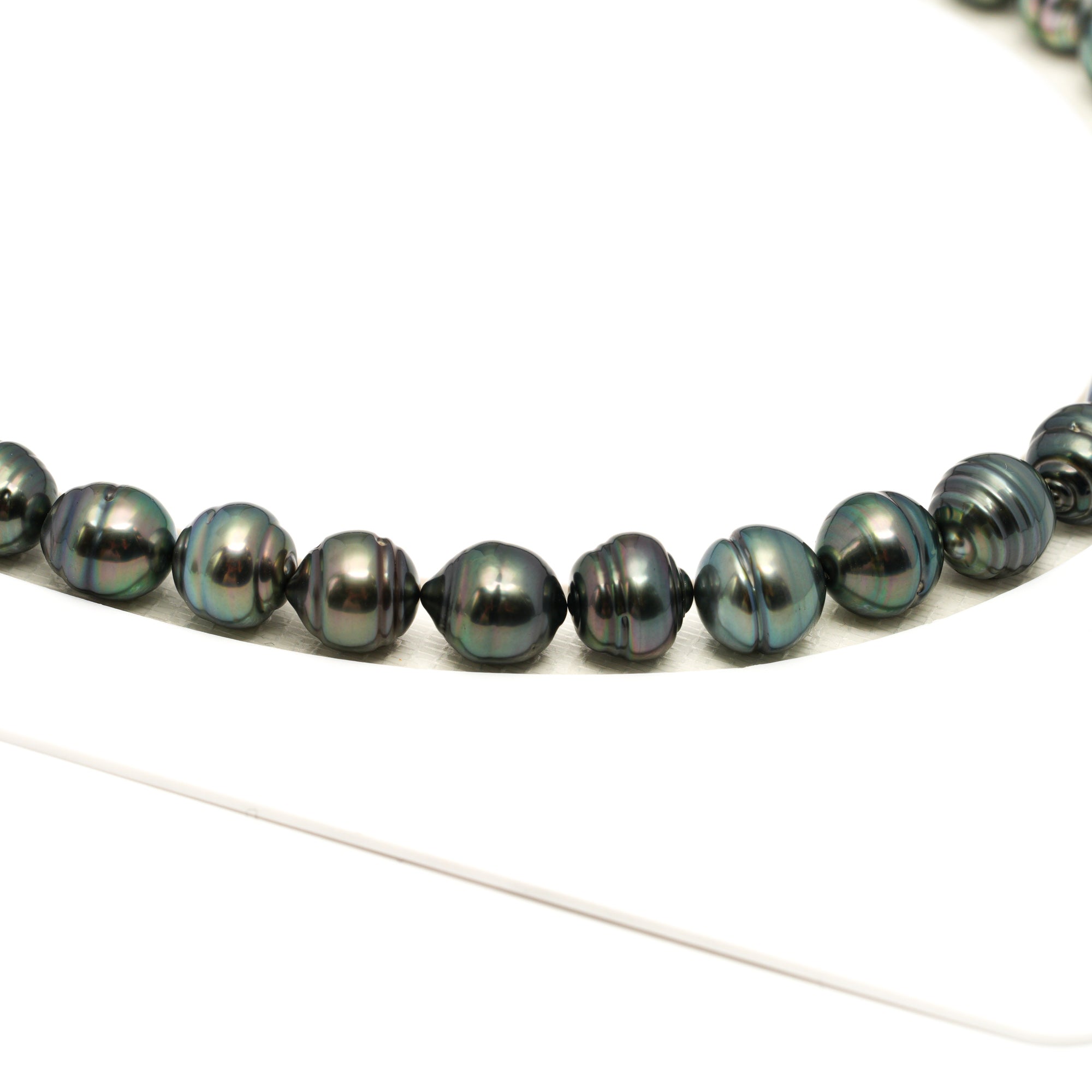 42pcs Green 8-10mm - CL AAA/AA Quality Tahitian Pearl Necklace NL1783 LP1