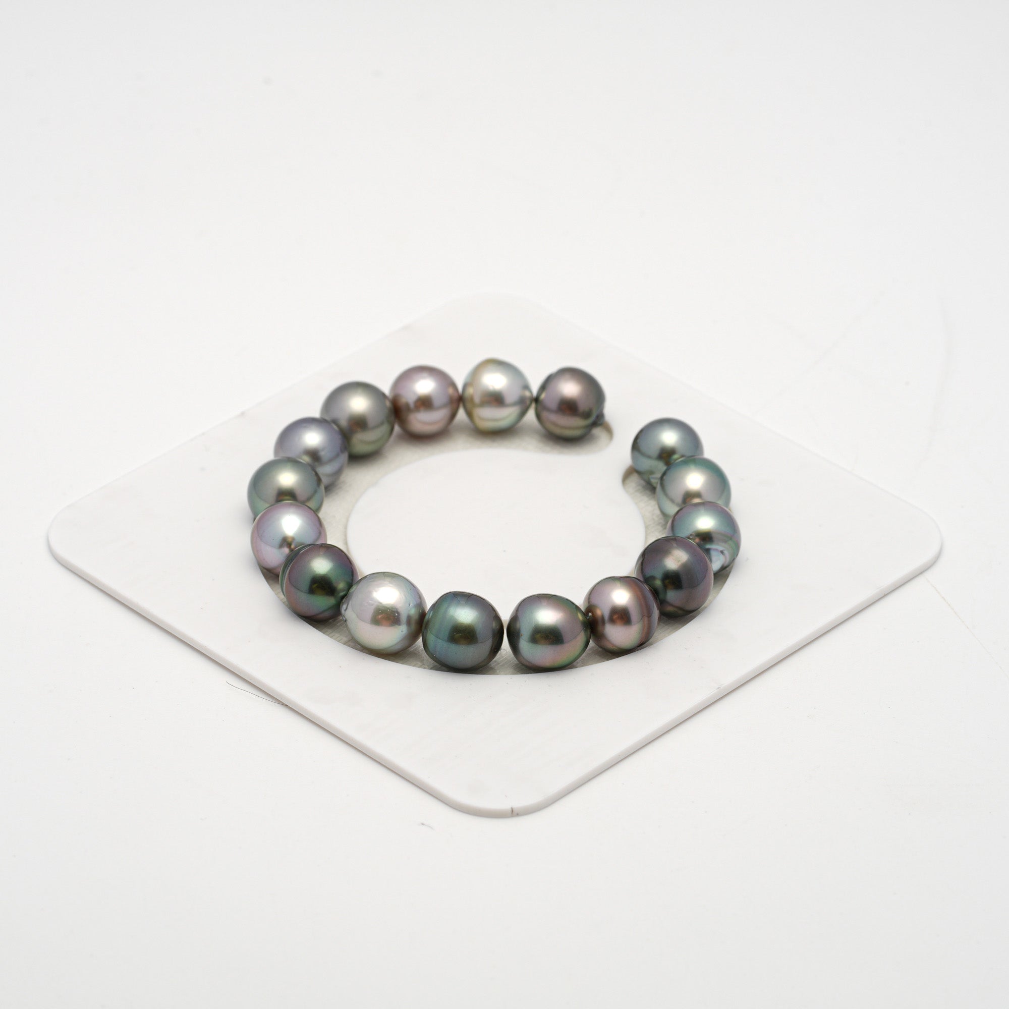 16pcs Multicolor 11mm - SB AAA/AA Quality Tahitian Pearl Bracelet BR2142 THMIX2.6