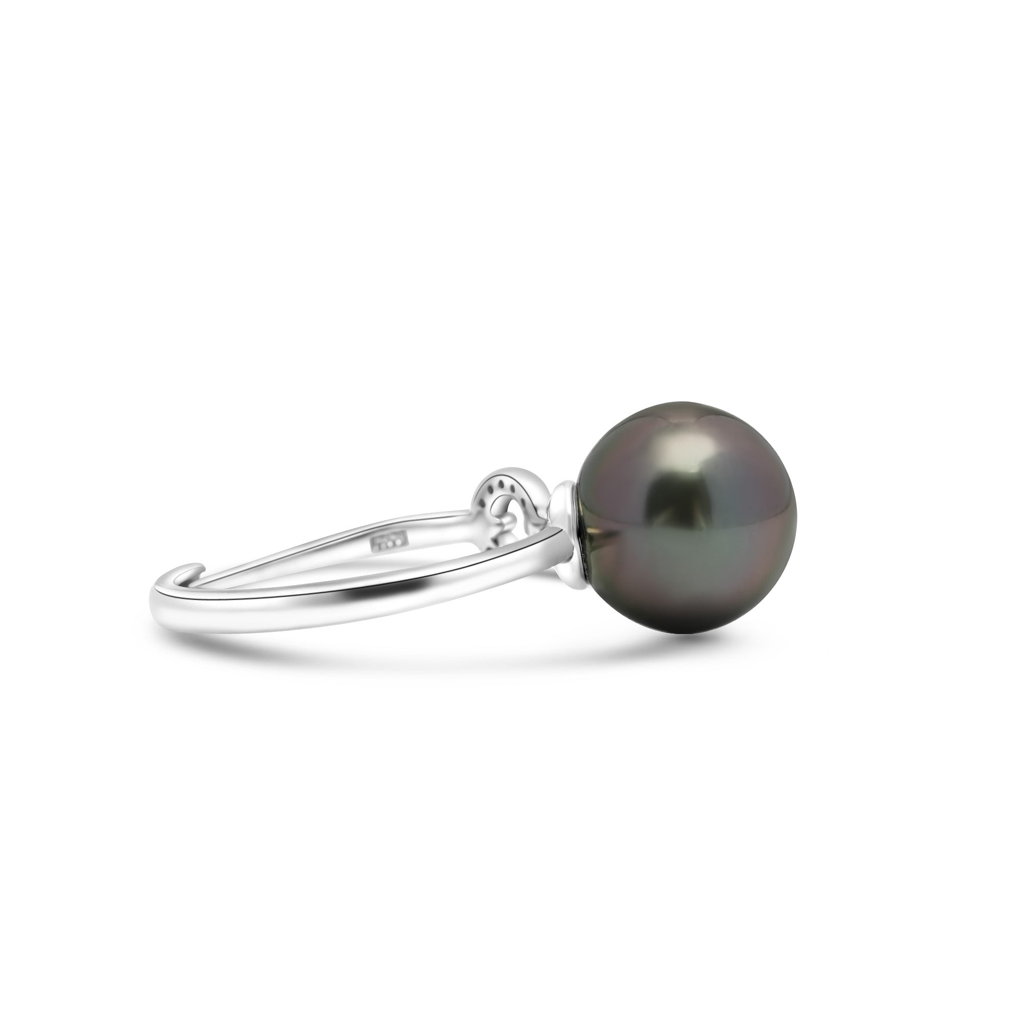 925 Sterling Silver Tahitian Pearl Ring SHM1384 OR11