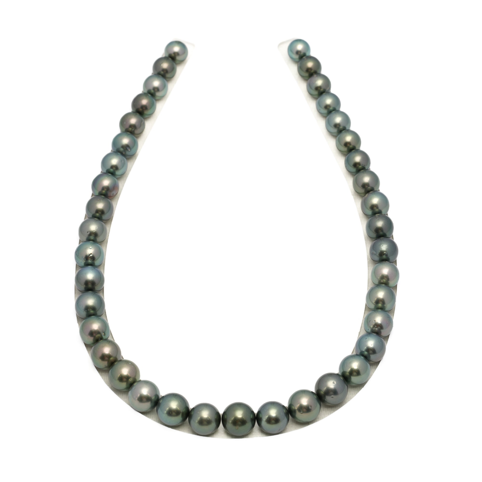 39pcs Green Mix 9-12mm - RSR AA Quality Tahitian Pearl Necklace NL1663 OR12