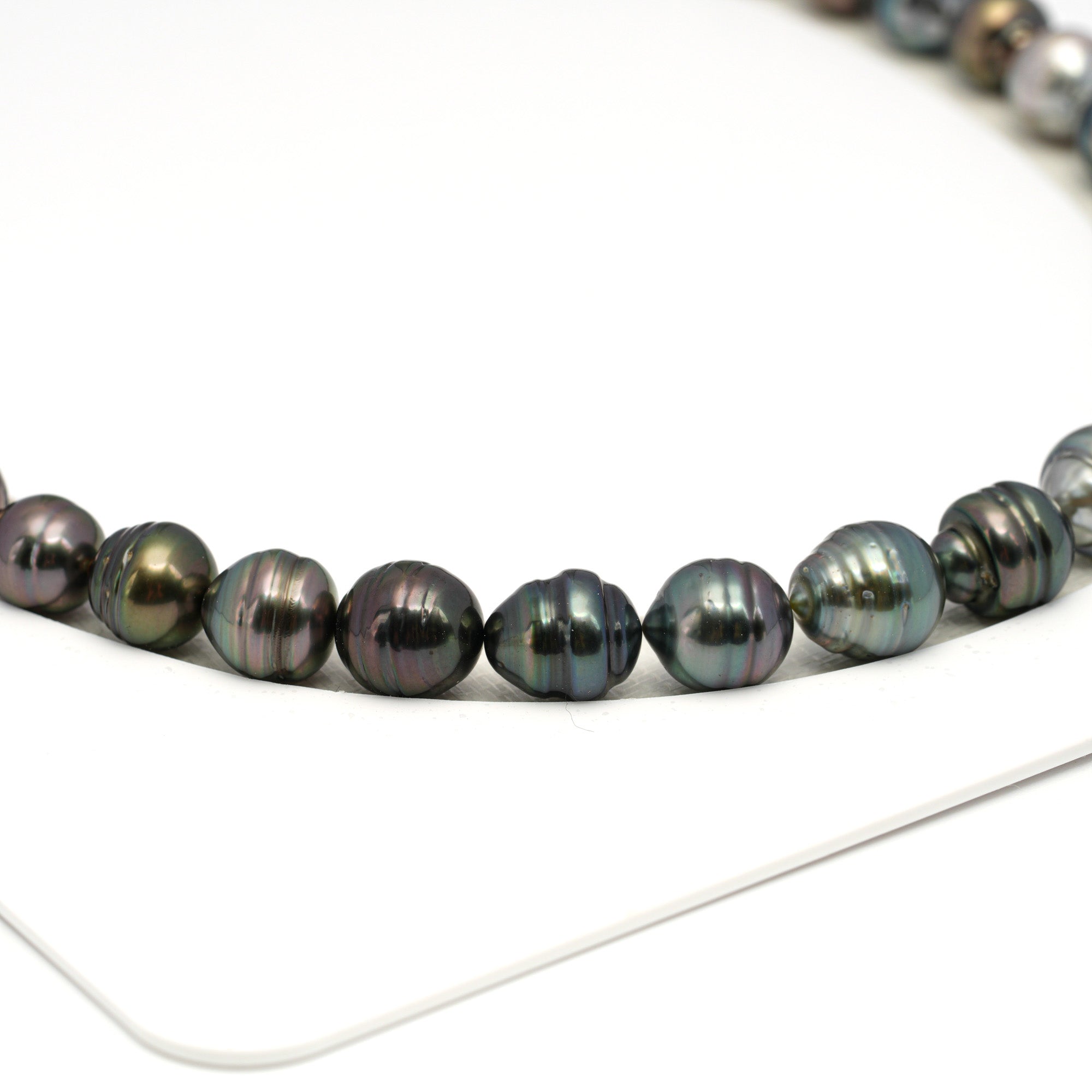43pcs Multicolor 8-10mm - CL AAA/AA Quality Tahitian Pearl Necklace NL1676 HL4