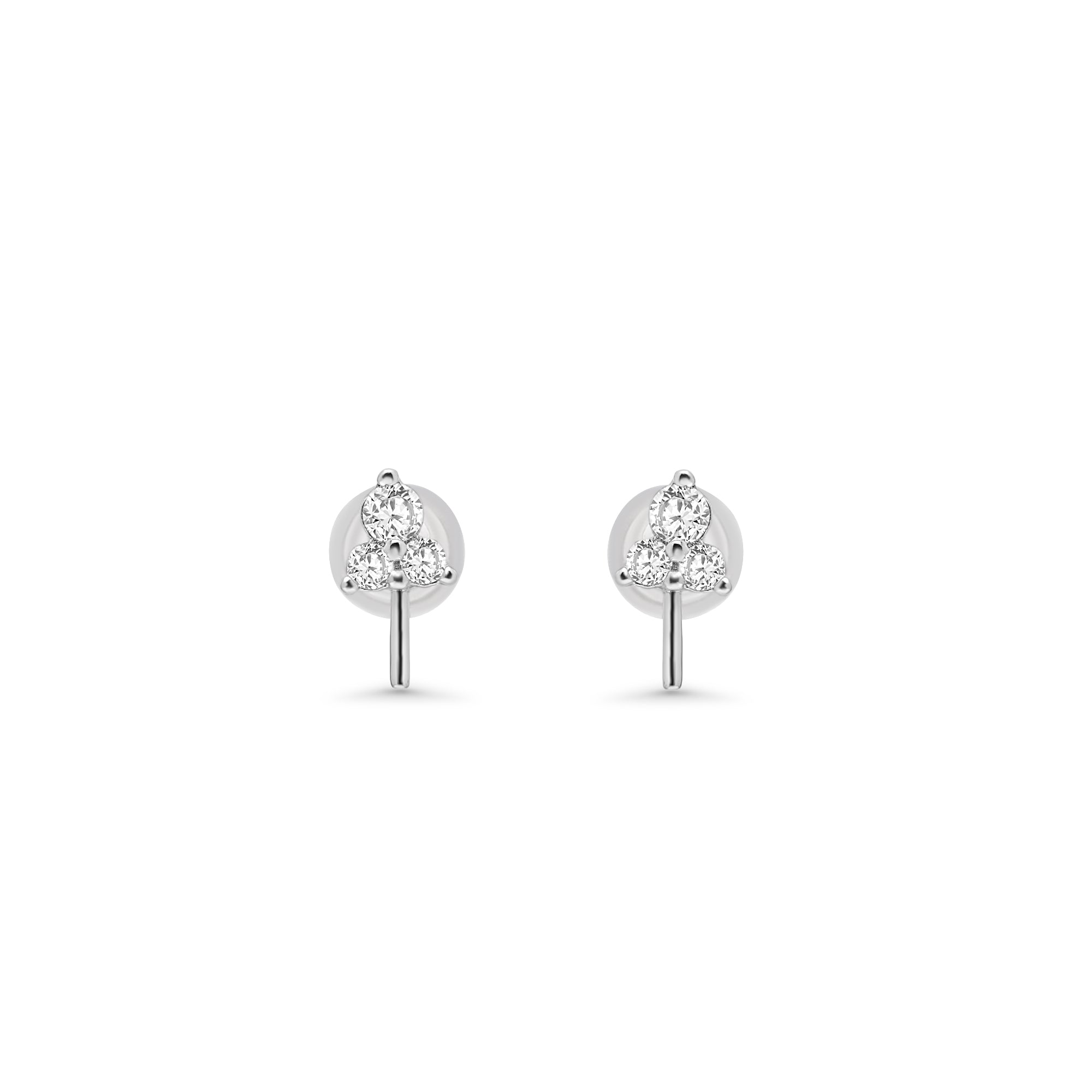 Studs Earring Bails 925 Silver for Pearl SC516