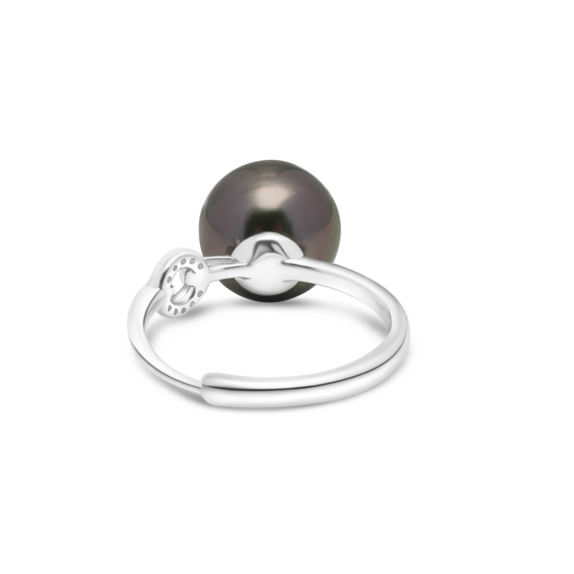 925 Sterling Silver Tahitian Pearl Ring SHM1384 OR11