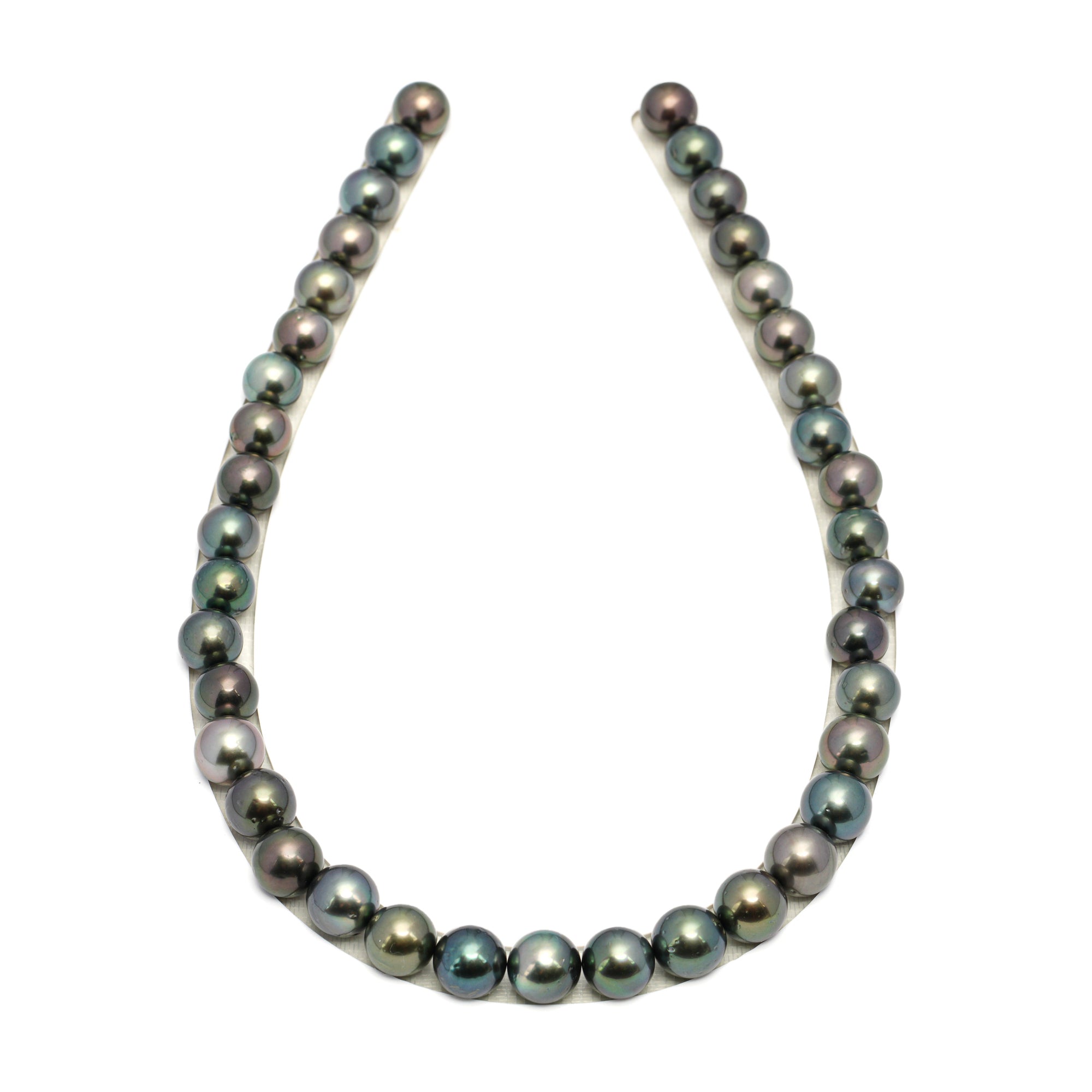 39pcs Dark Mix 11-12mm - RSR AA/AAA Quality Tahitian Pearl Necklace NL1651