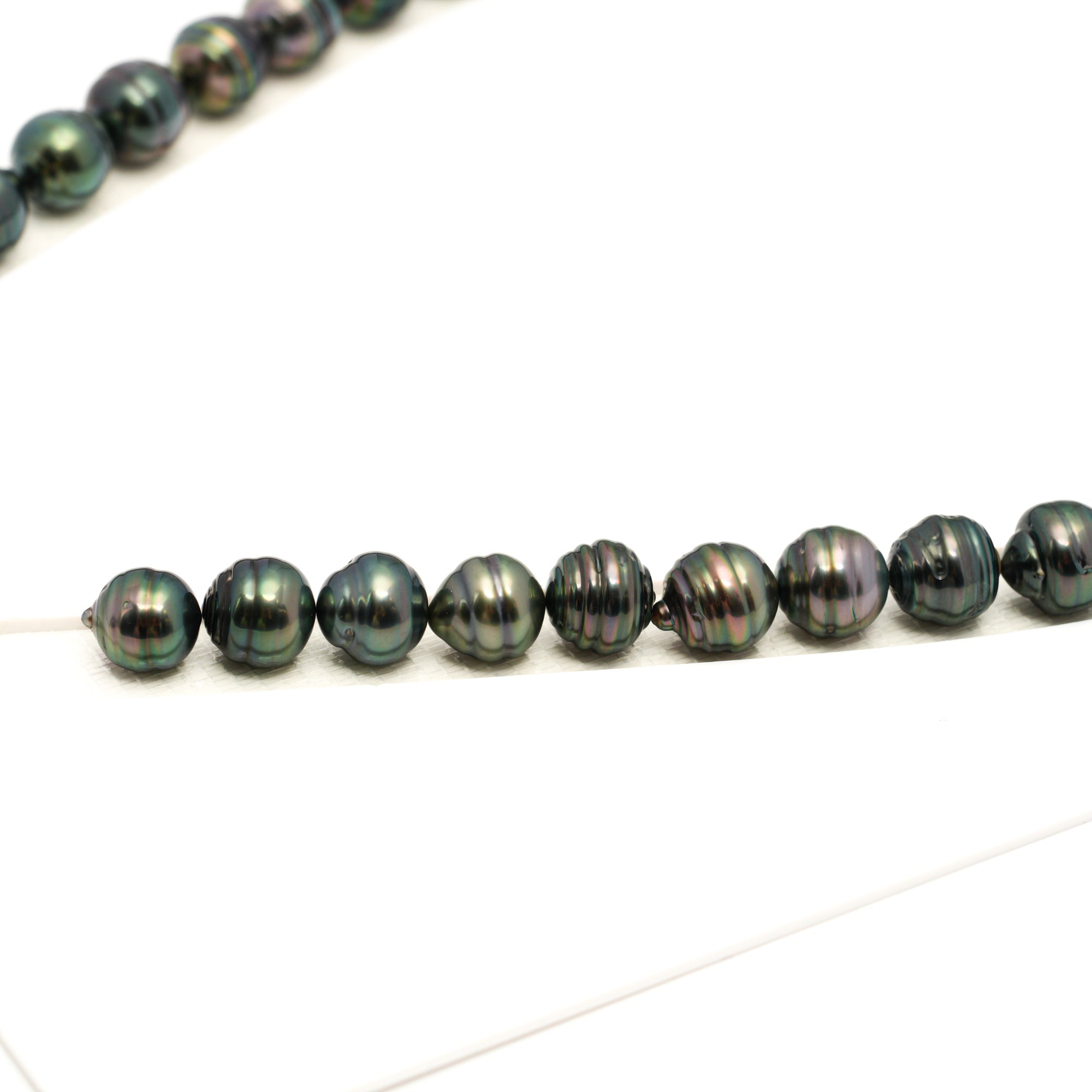 42pcs Green 8-10mm - CL AAA/AA Quality Tahitian Pearl Necklace NL1783 LP1