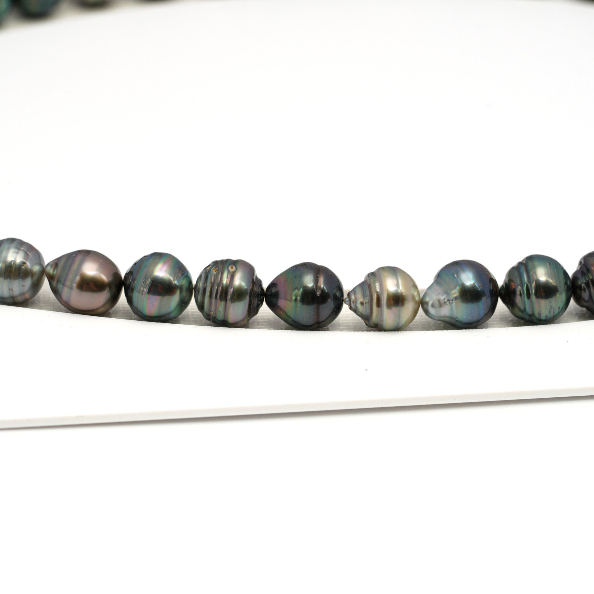 43pcs Multicolor 8-10mm - CL AAA/AA Quality Tahitian Pearl Necklace NL1676 HL4