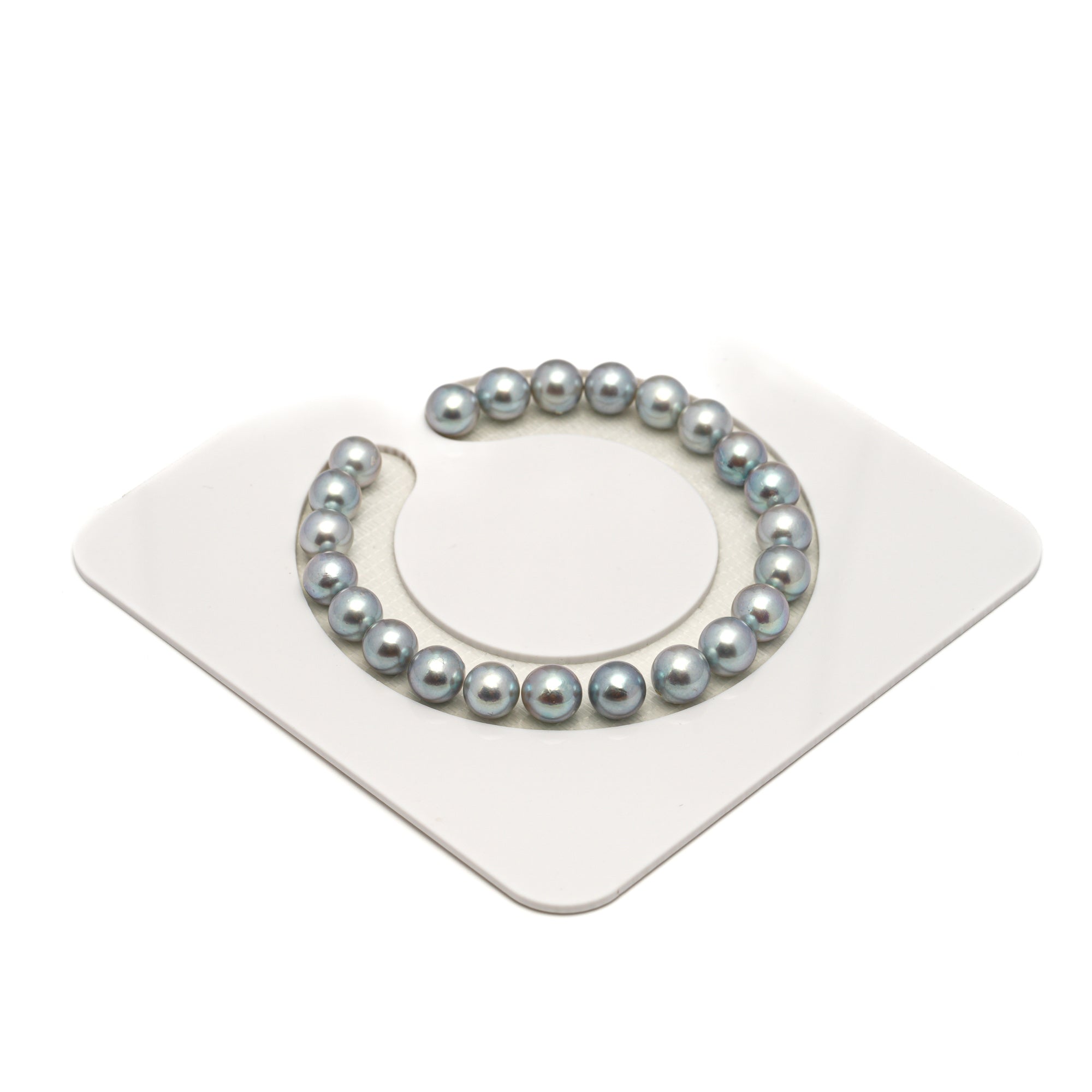 23pcs Akoya Pearl "High Luster" Silver 7.4-7.9mm - SR AA Quality Bracelet AKBR2406 CMA1