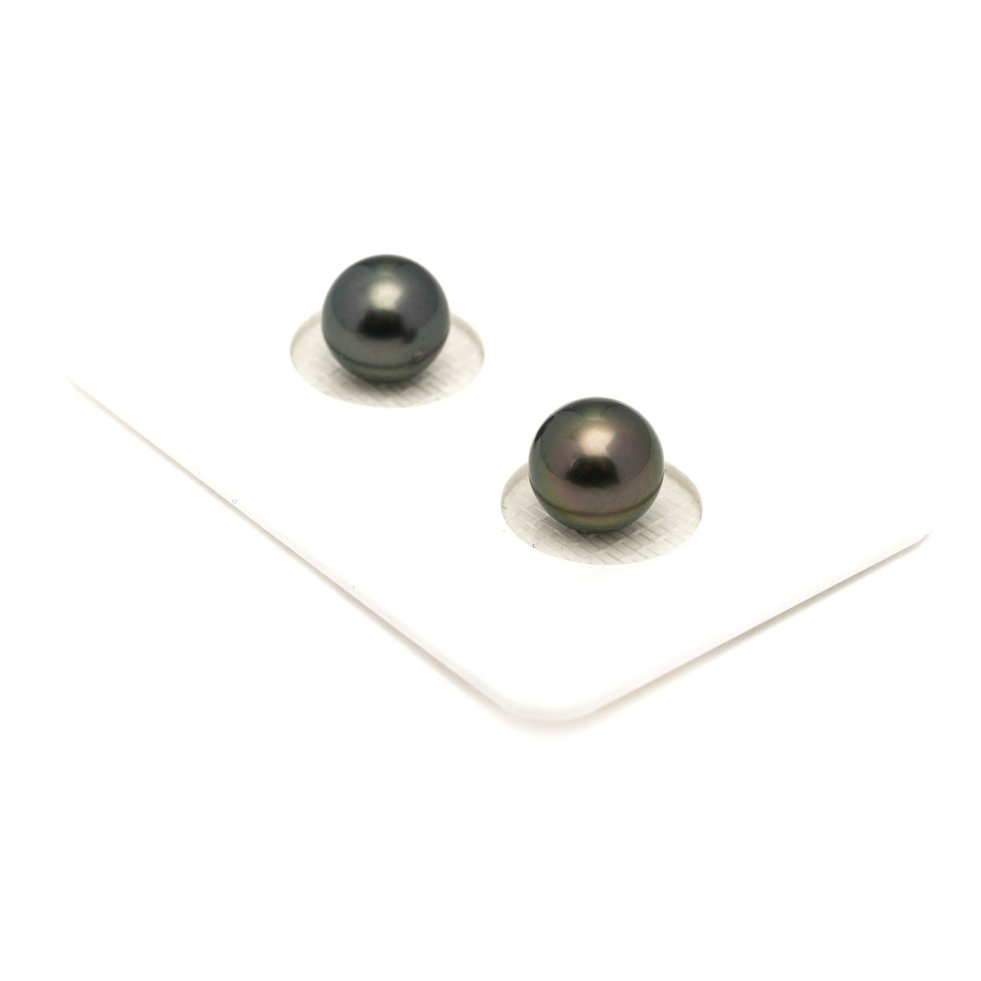 2pcs Green 8.1-8.3mm - RSR AAA/AA Quality Tahitian Pearl Pair ER1903 LP1