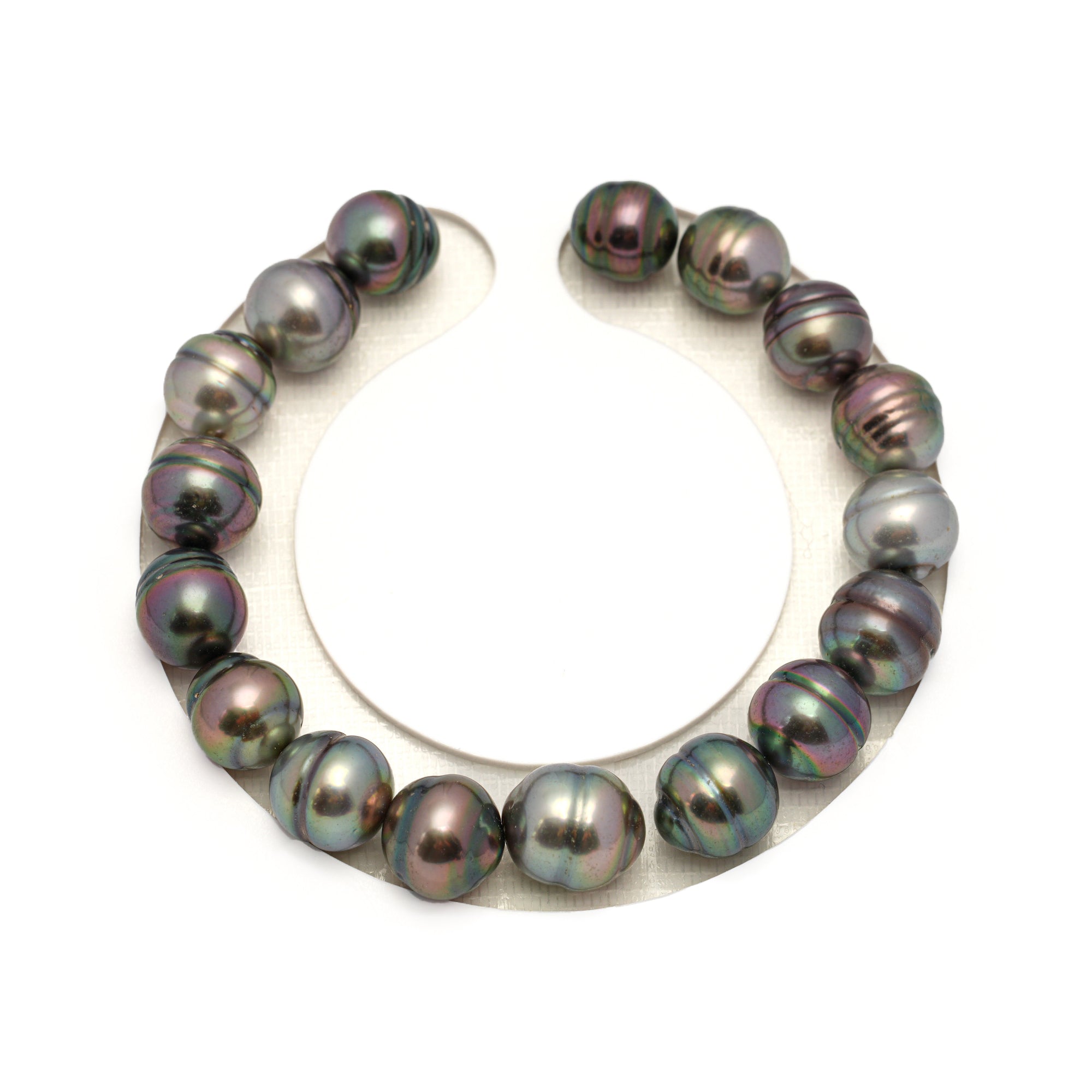17pcs "High Luster" Multicolor 9-11mm - CL AAA Quality Tahitian Pearl Bracelet BR2320 CMP9