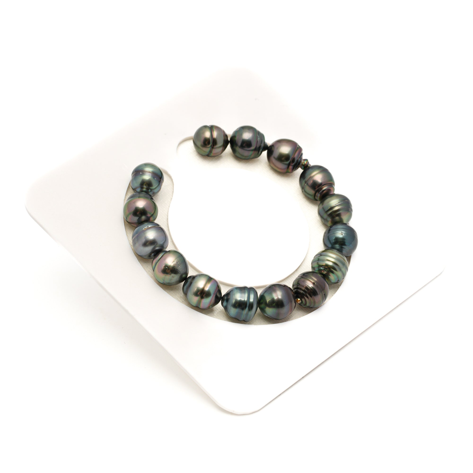 15pcs Dark 10-11mm - CL AAA/AA Quality Tahitian Pearl Bracelet BR2455 LP1