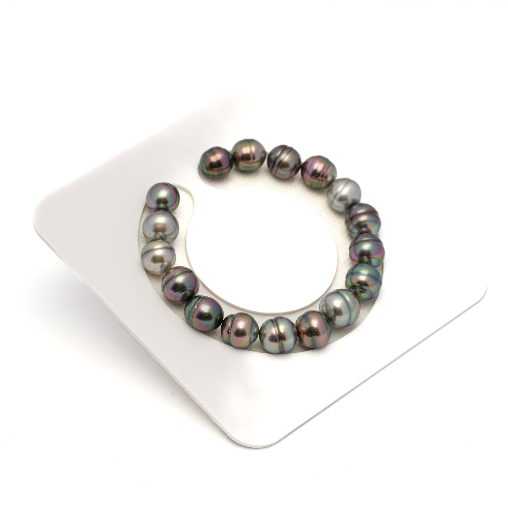 17pcs "High Luster" Multicolor 9-11mm - CL AAA Quality Tahitian Pearl Bracelet BR2320 CMP9