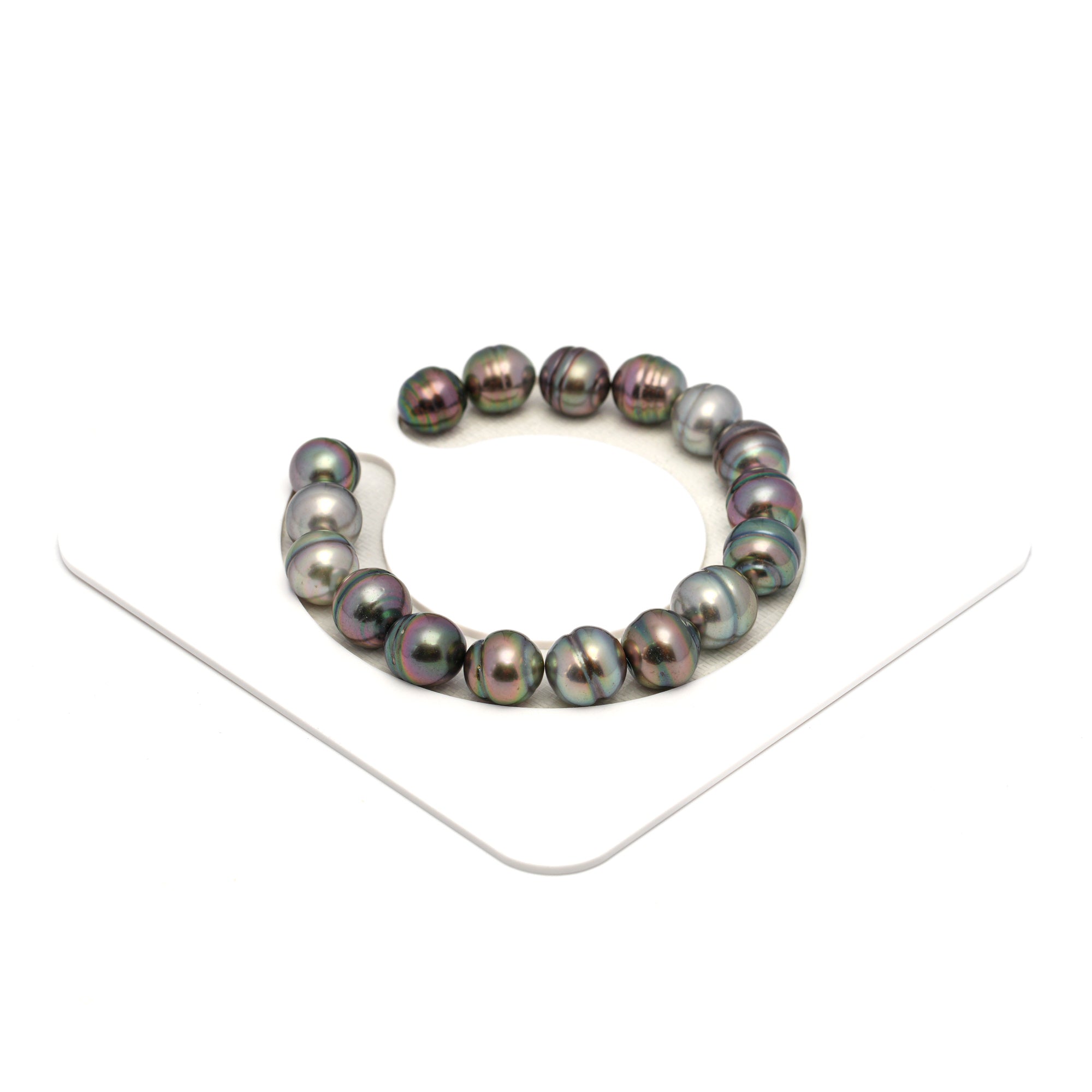 17pcs "High Luster" Multicolor 9-11mm - CL AAA Quality Tahitian Pearl Bracelet BR2320 CMP9