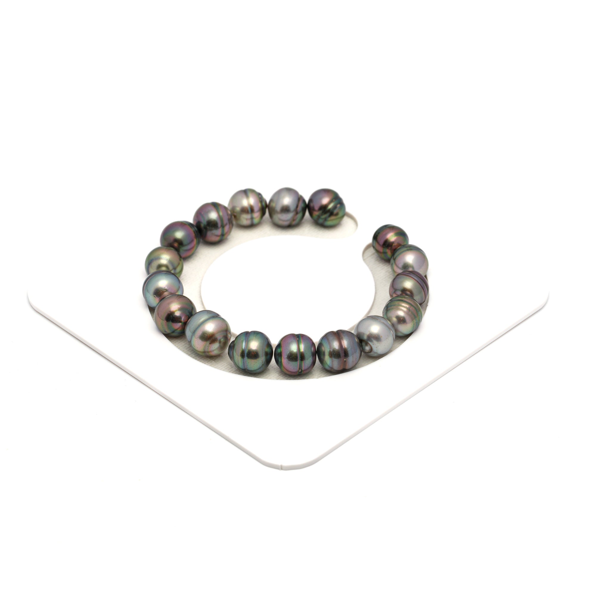 17pcs "High Luster" Multicolor 9-11mm - CL AAA Quality Tahitian Pearl Bracelet BR2320 CMP9