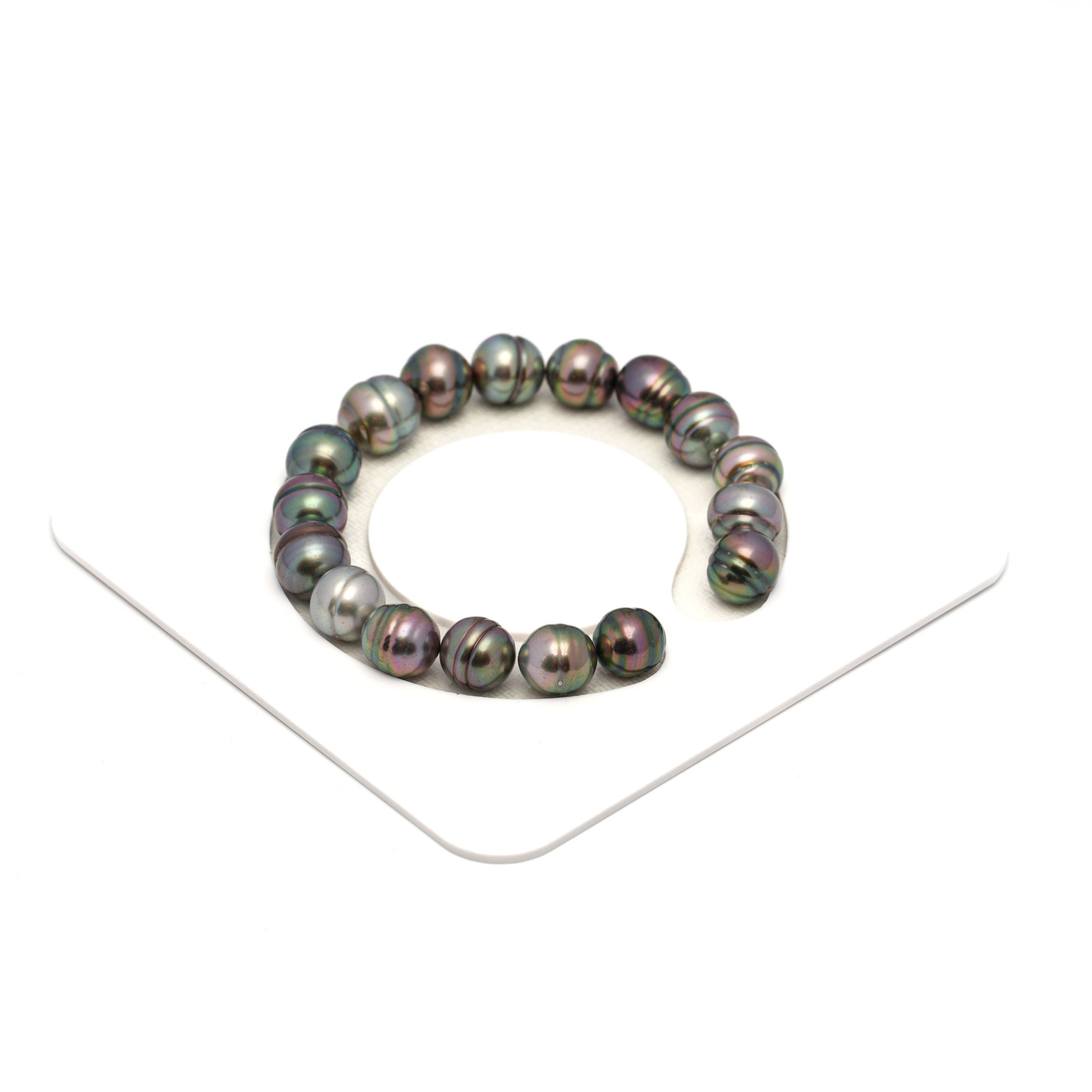 17pcs "High Luster" Multicolor 9-11mm - CL AAA Quality Tahitian Pearl Bracelet BR2320 CMP9