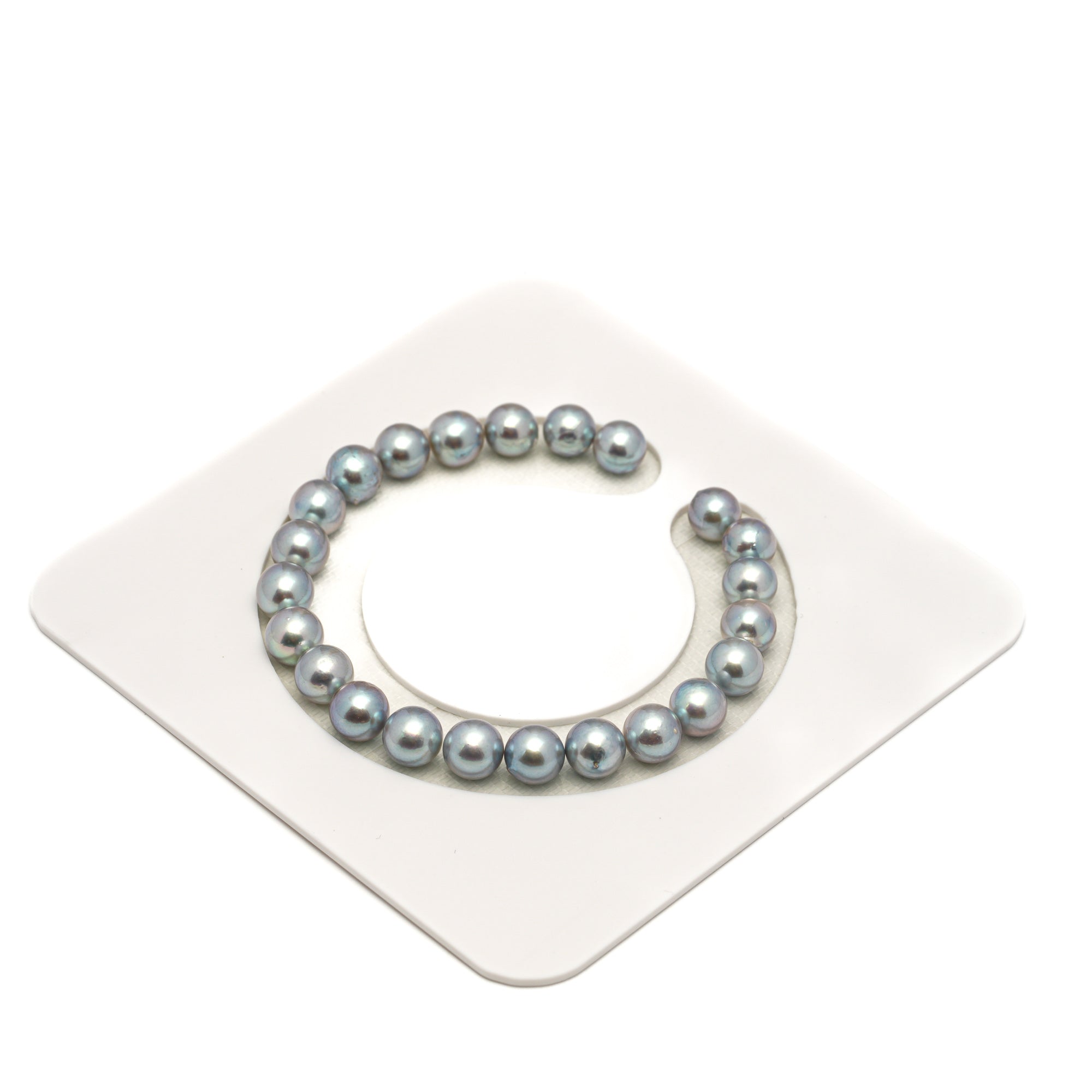 23pcs Akoya Pearl "High Luster" Silver Blue 7.2-7.9mm - SR/NR AA/AAA Quality Bracelet AKBR2407 CMA1