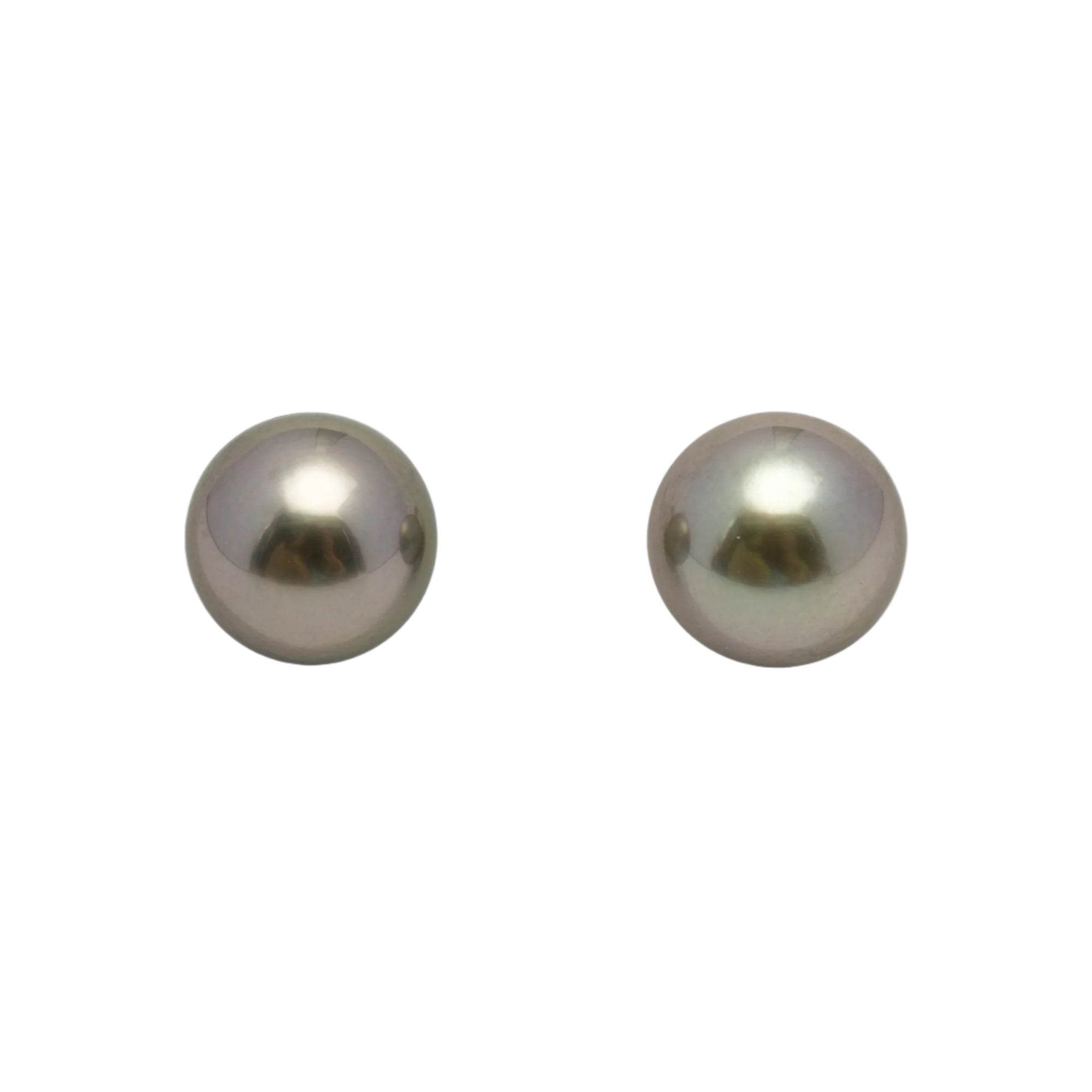 2pcs Olive Green 10.5-10.6mm - SR AAA Quality Tahitian Pearl Pair ER1576 OR10
