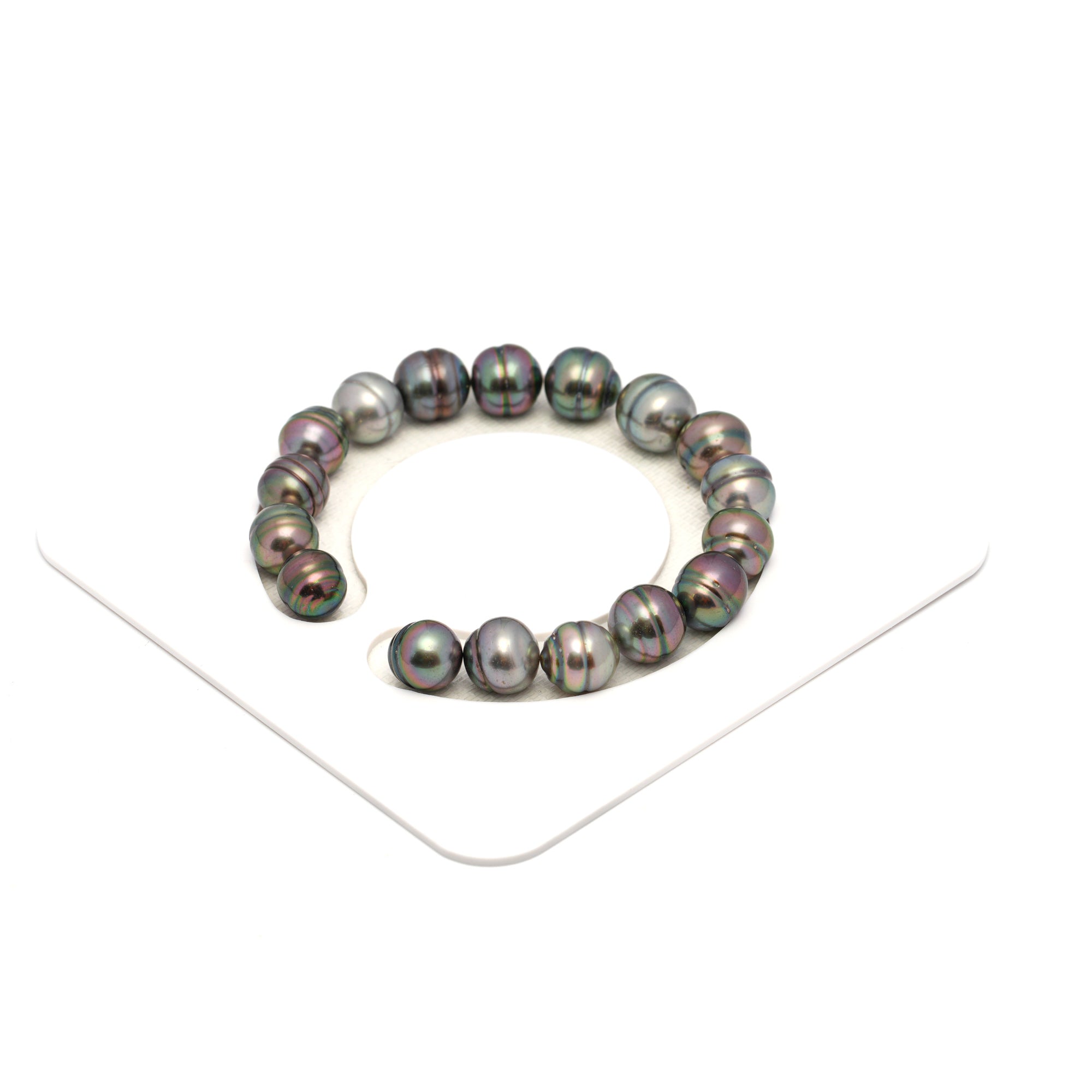 17pcs "High Luster" Multicolor 9-11mm - CL AAA Quality Tahitian Pearl Bracelet BR2320 CMP9