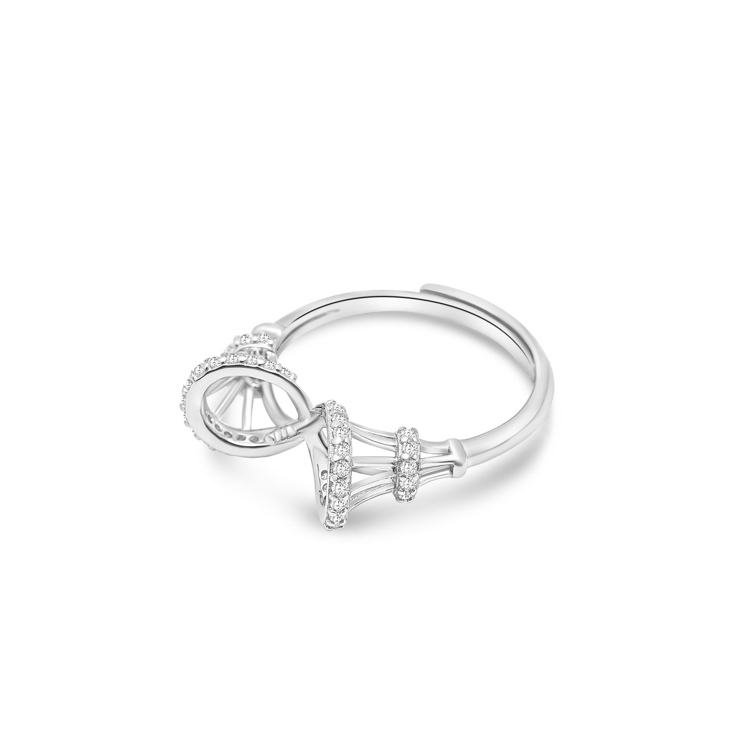 Adjustable Ring 925 Silver for pearl SC256