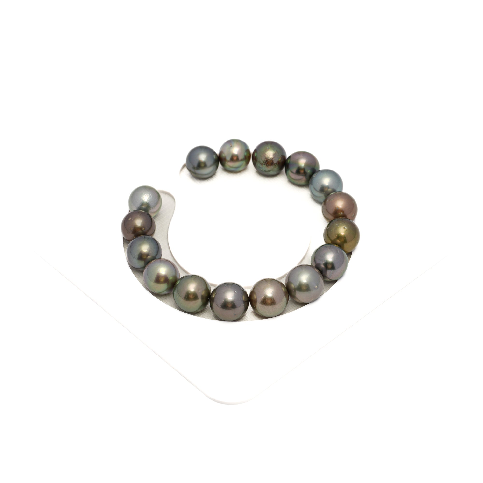 16pcs Multicolor 10-11mm - RSR AA Quality Tahitian Pearl Bracelet BR2305 OR12