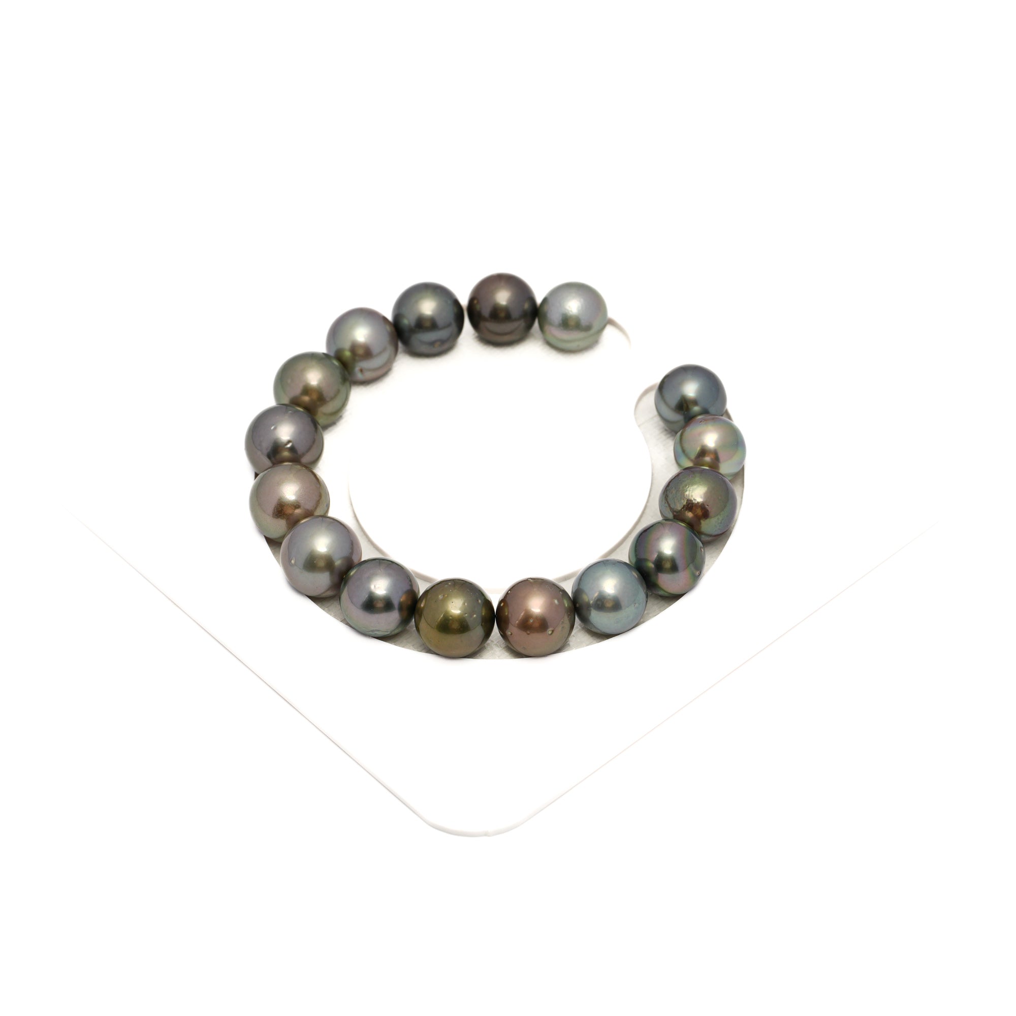 16pcs Multicolor 10-11mm - RSR AA Quality Tahitian Pearl Bracelet BR2305 OR12