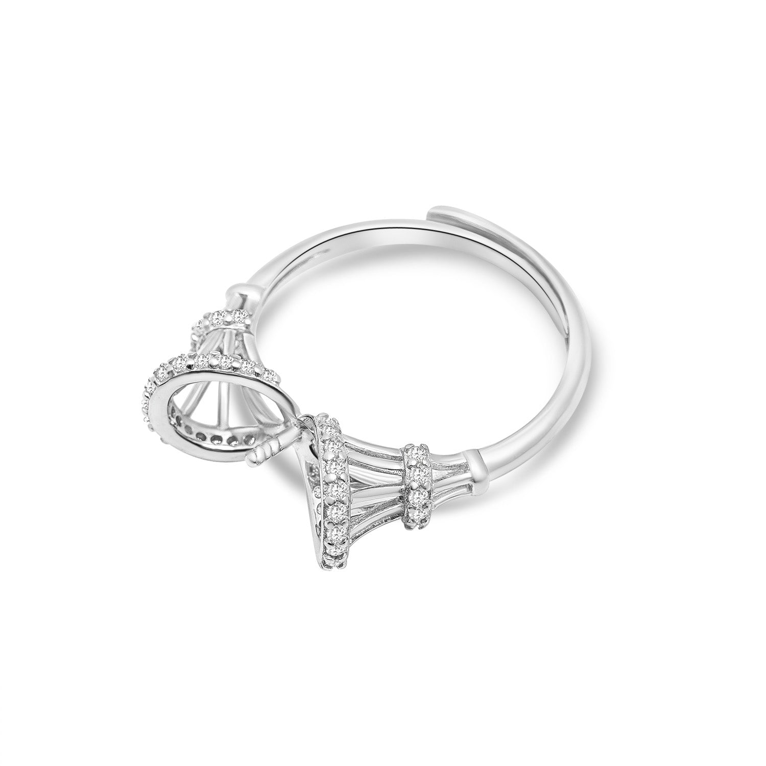 Adjustable Ring 925 Silver for pearl SC256