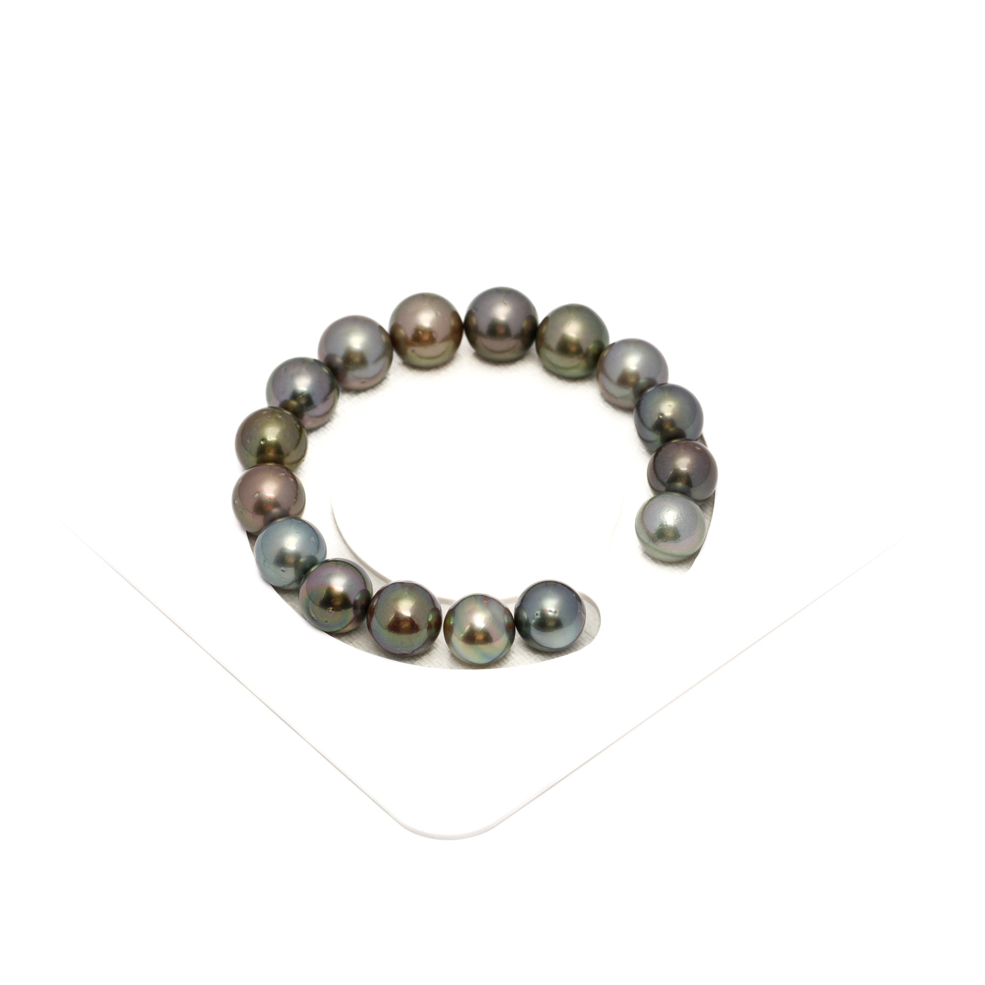16pcs Multicolor 10-11mm - RSR AA Quality Tahitian Pearl Bracelet BR2305 OR12