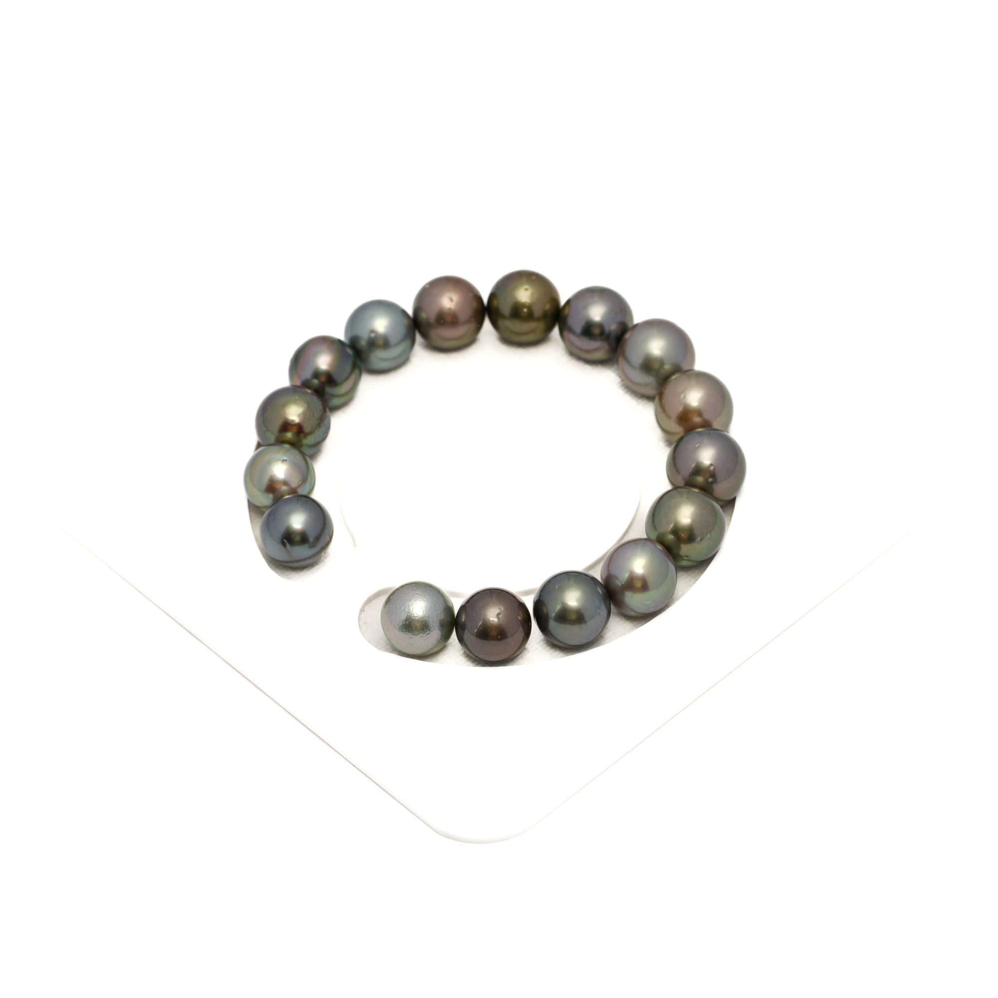 16pcs Multicolor 10-11mm - RSR AA Quality Tahitian Pearl Bracelet BR2305 OR12