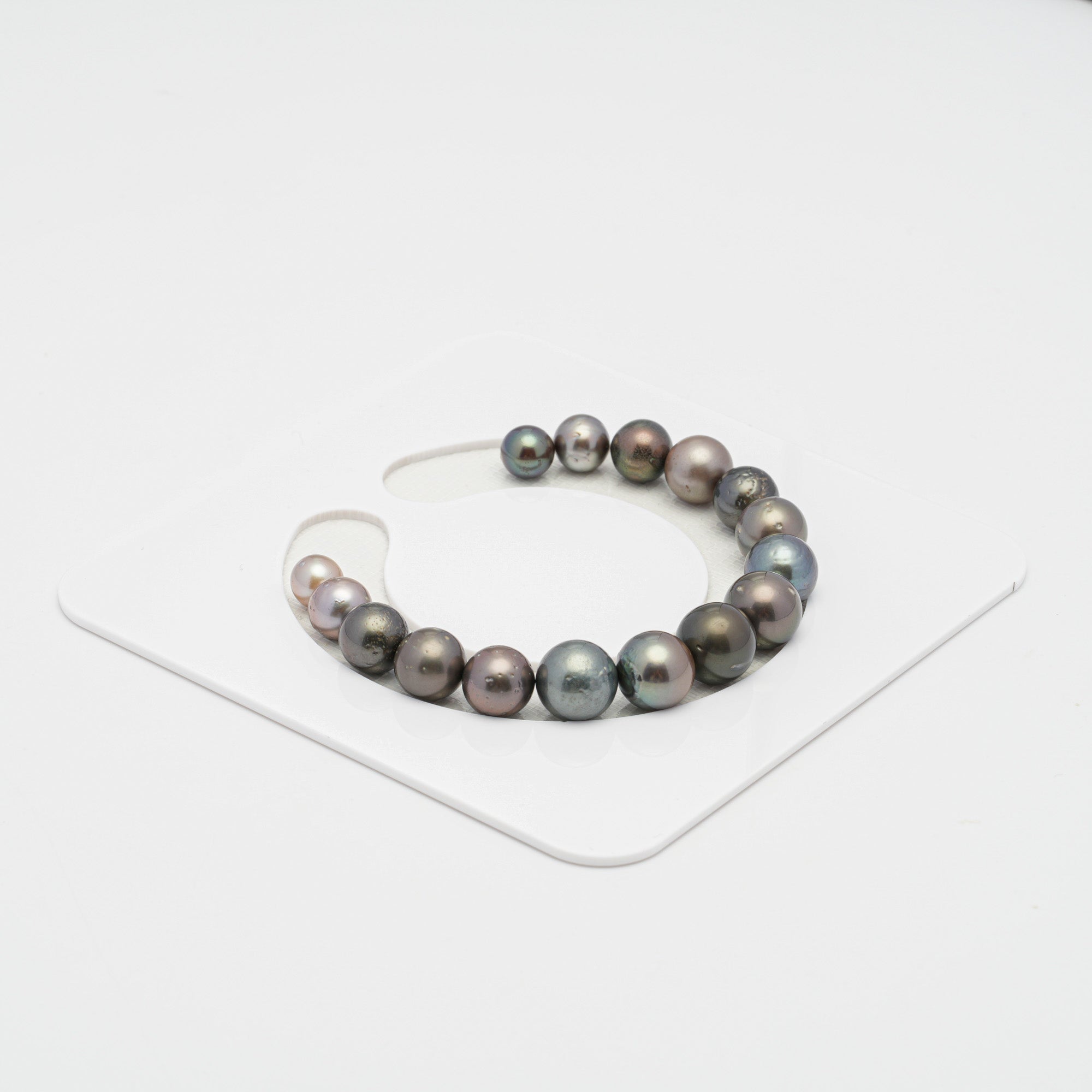 16pcs Multicolor 7-10mm - SR A Quality Tahitian Pearl Bracelet BR1744 TH2.4.9