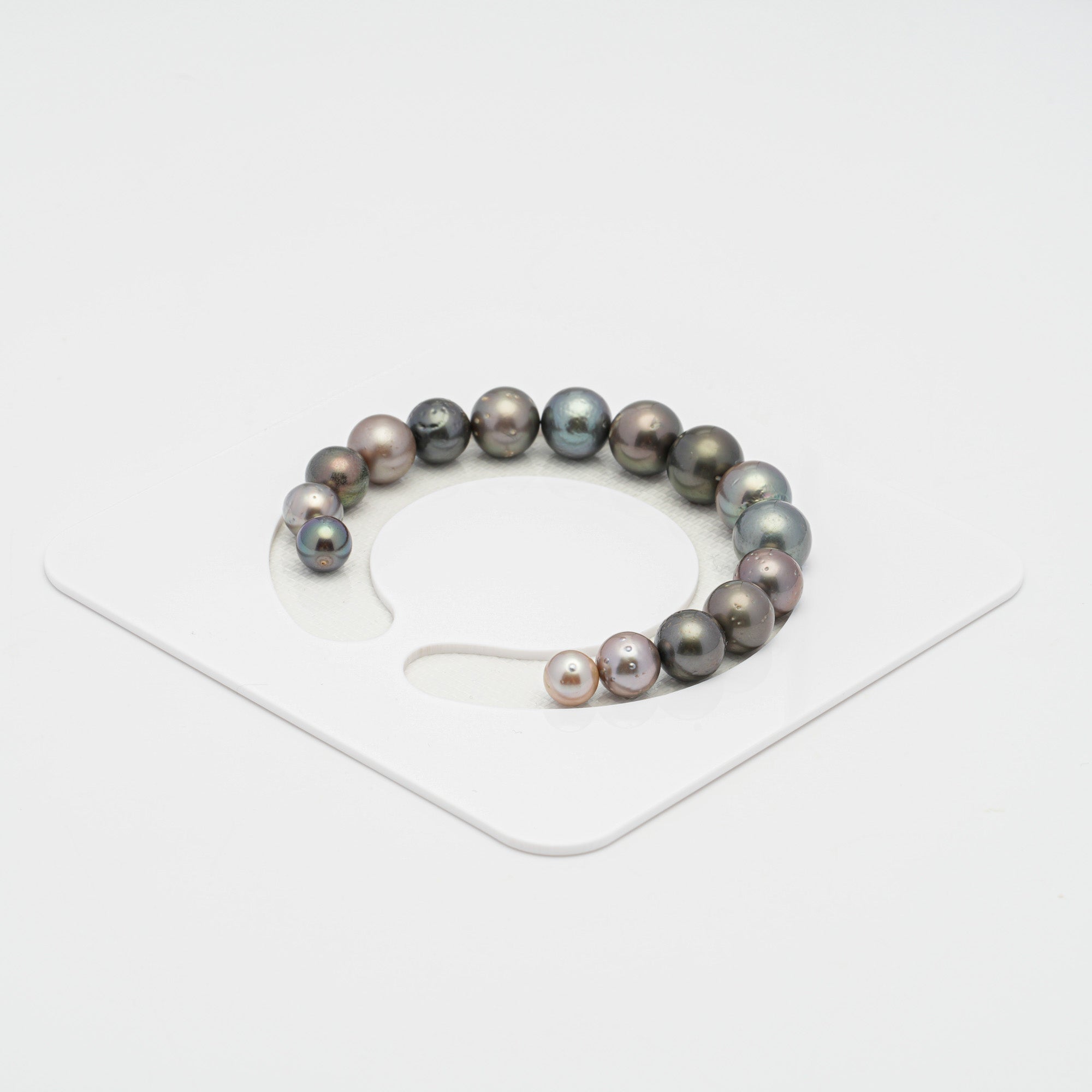 16pcs Multicolor 7-10mm - SR A Quality Tahitian Pearl Bracelet BR1744 TH2.4.9