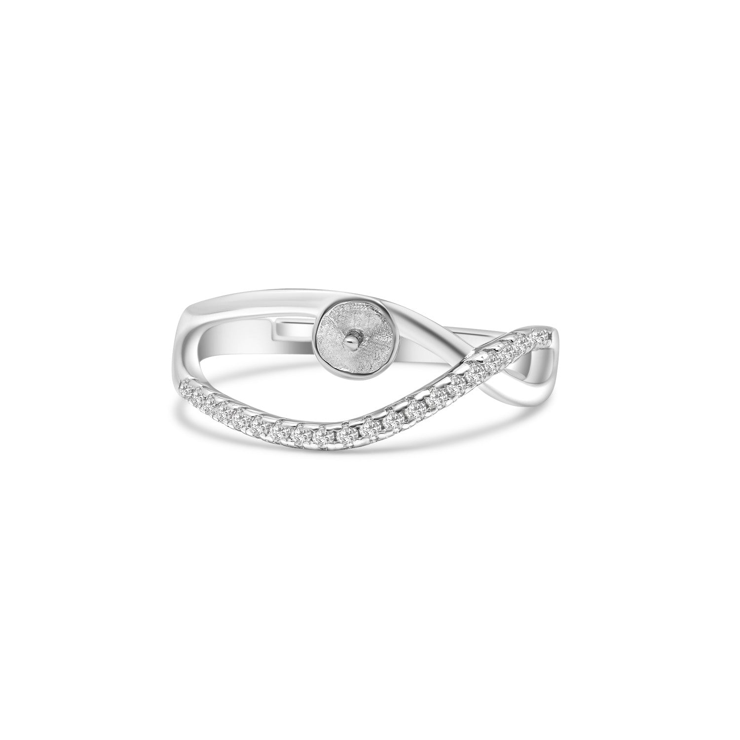 Adjustable Ring 925 Silver for pearl SC258