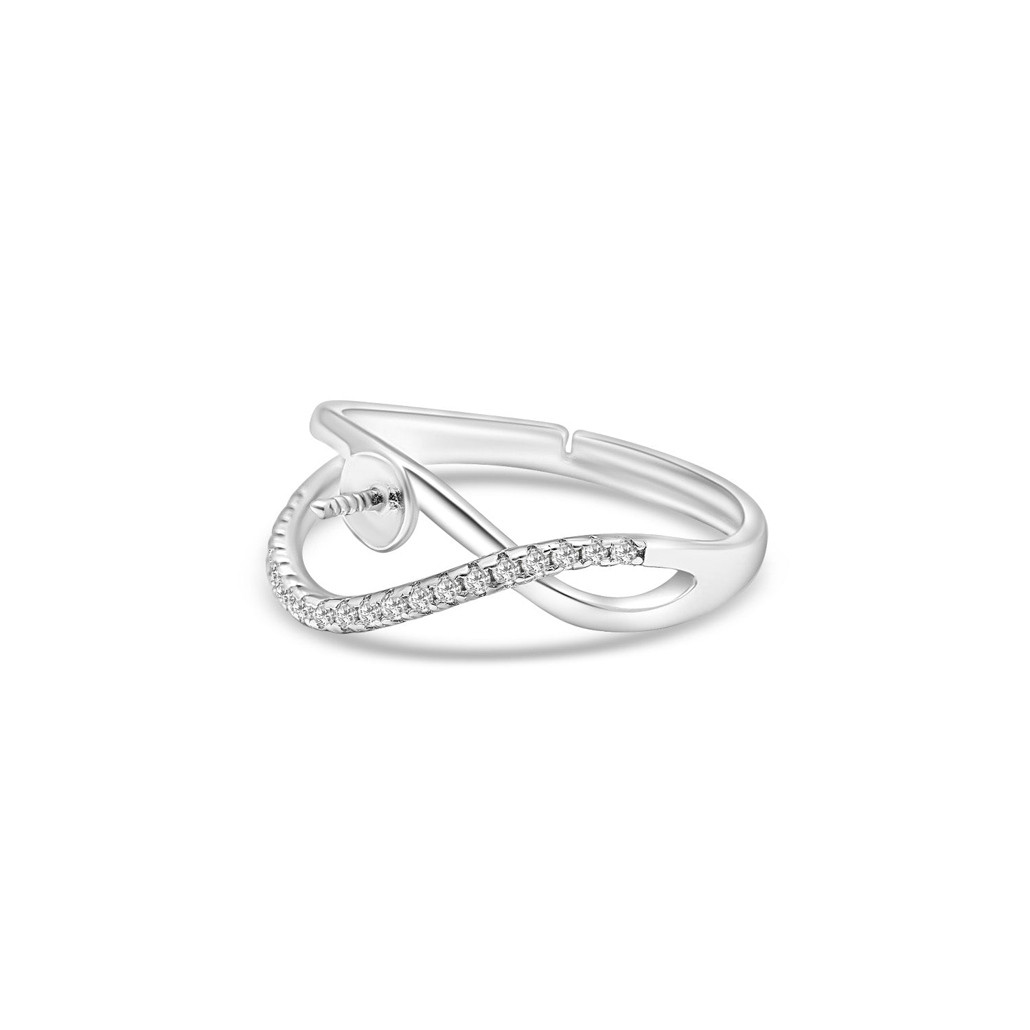 Adjustable Ring 925 Silver for pearl SC258