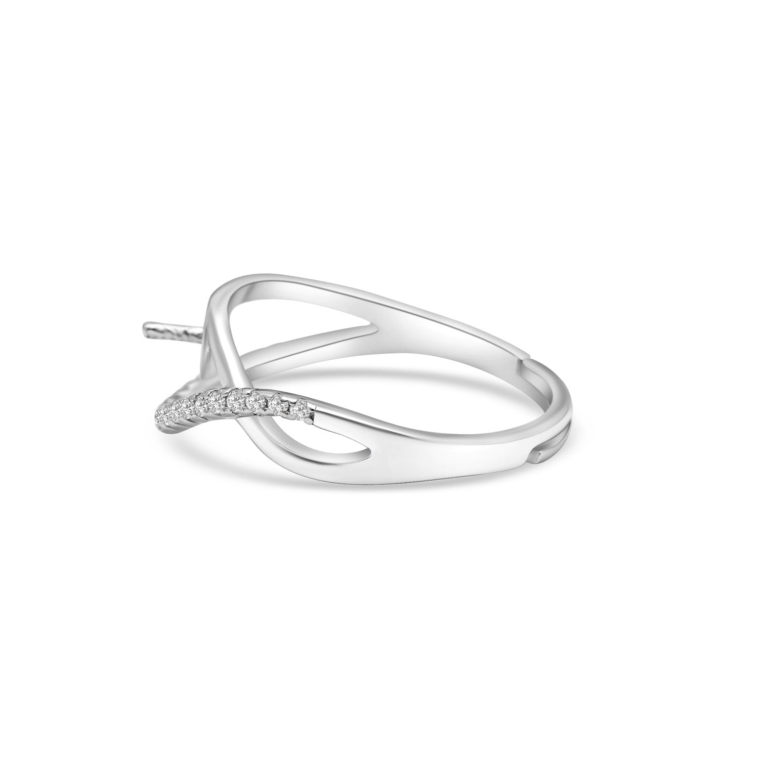 Adjustable Ring 925 Silver for pearl SC258