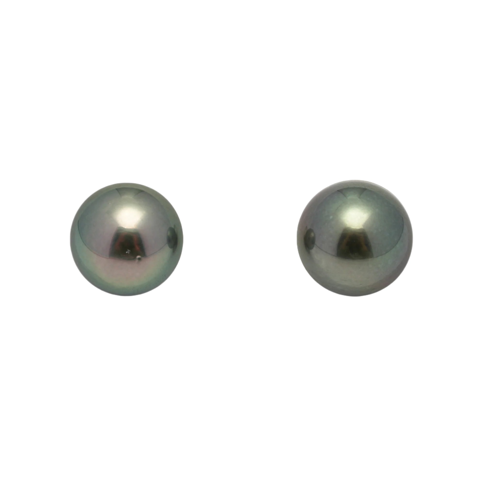 2pcs Green 10.1-10.2mm - SR AAA Quality Tahitian Pearl Pair ER1611 OR11