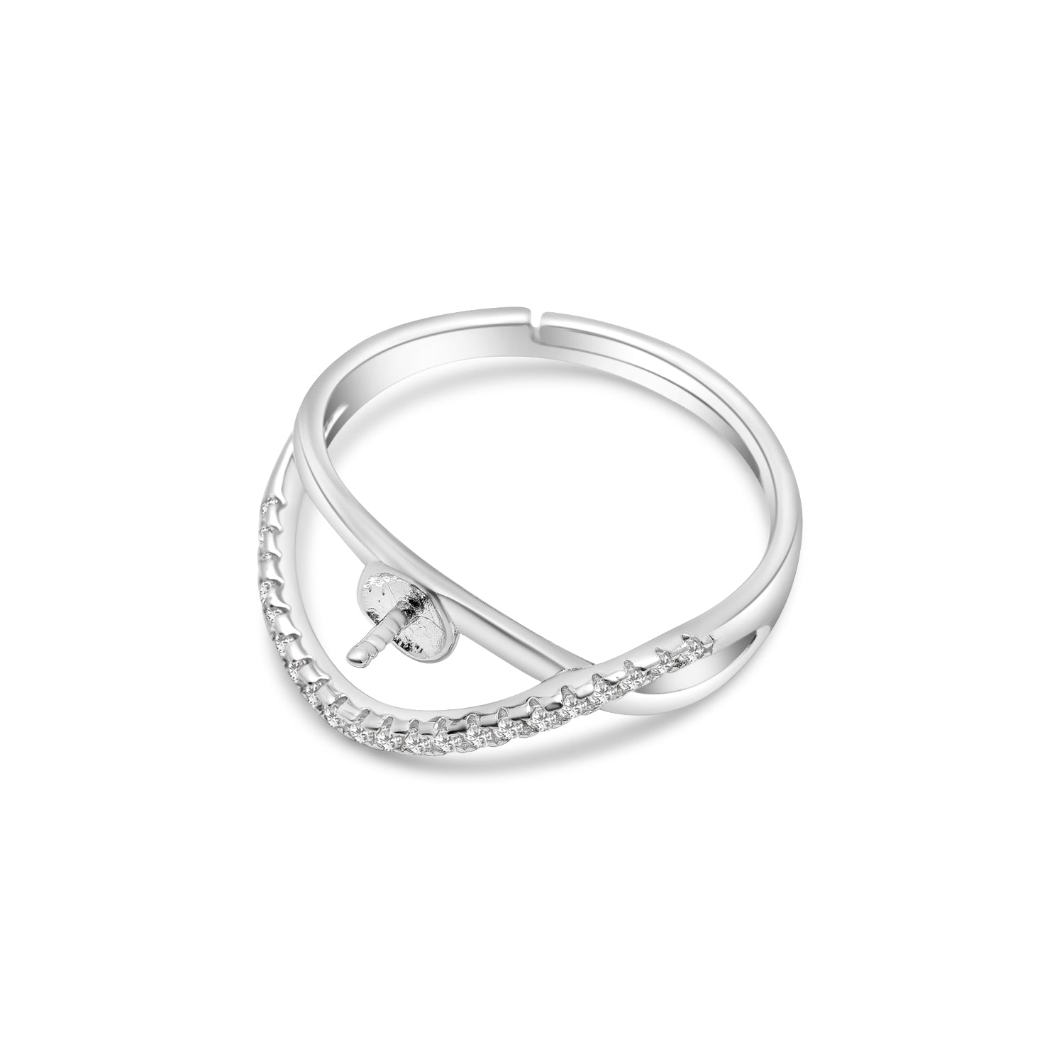 Adjustable Ring 925 Silver for pearl SC258
