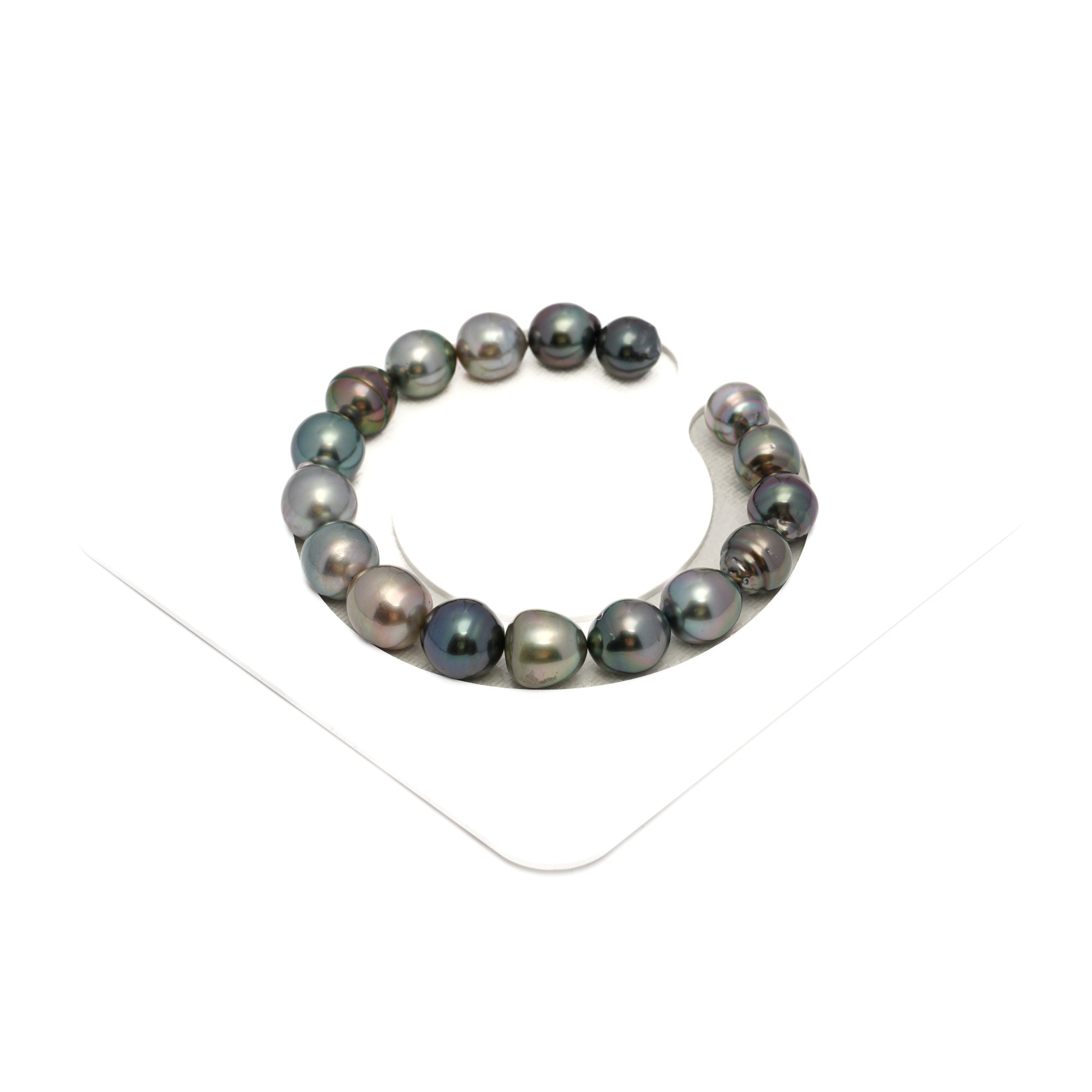 17pcs Multicolor 9-11mm - SB AAA/AA Quality Tahitian Pearl Bracelet BR2269 HL4