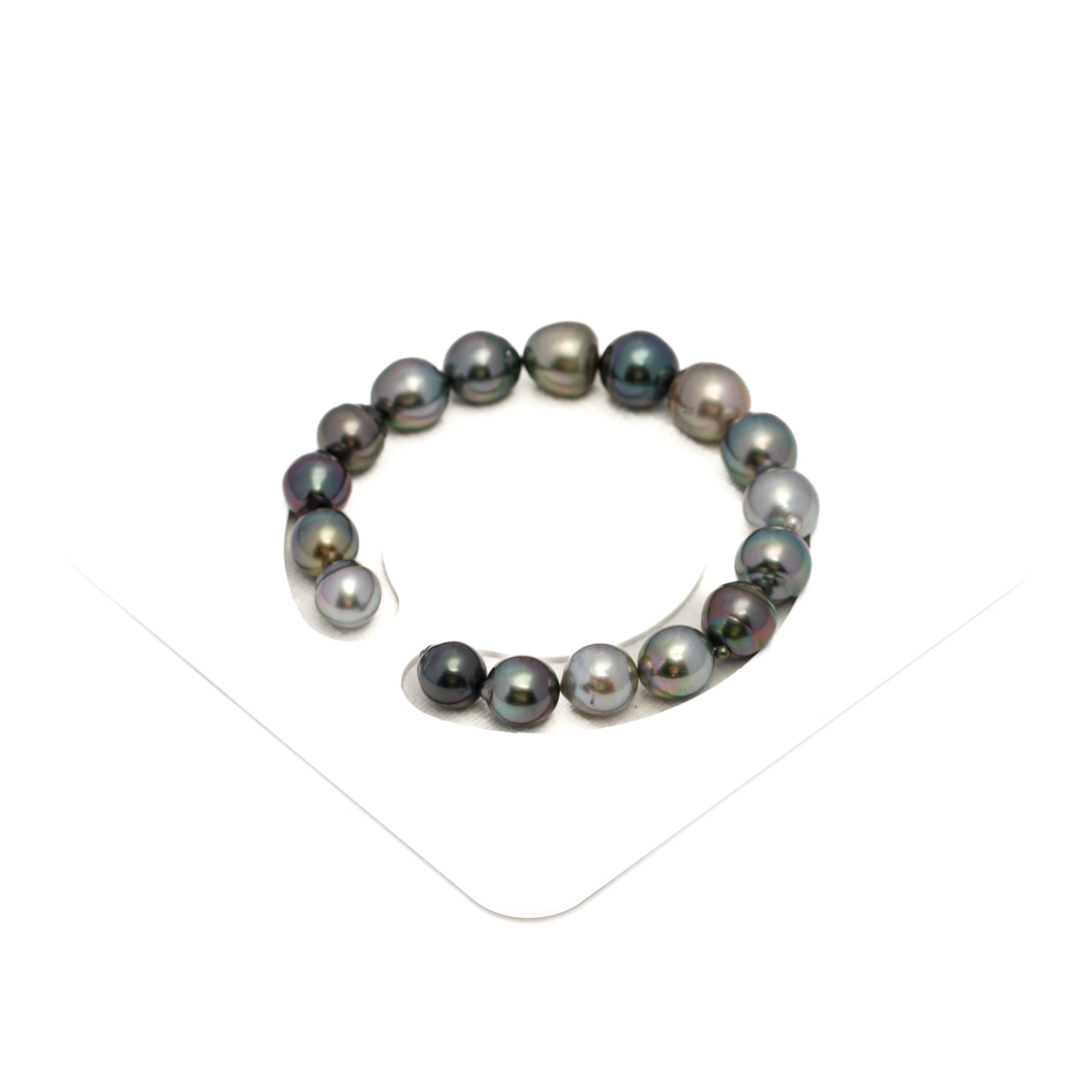 17pcs Multicolor 9-11mm - SB AAA/AA Quality Tahitian Pearl Bracelet BR2269 HL4