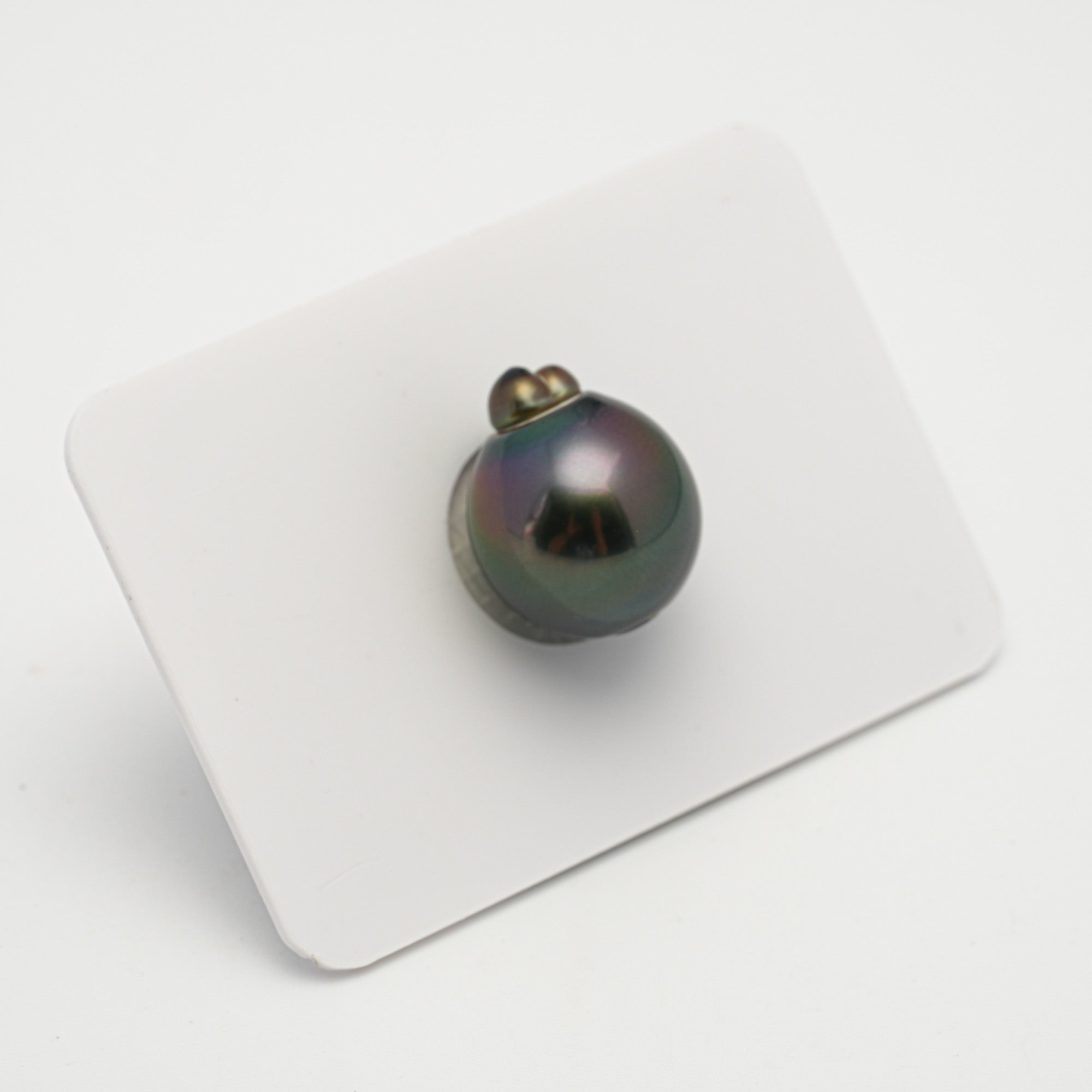 1pcs "High Luster" Green Cherry 12.6mm - SB AAA Quality Tahitian Pearl Single LP2122 OR10