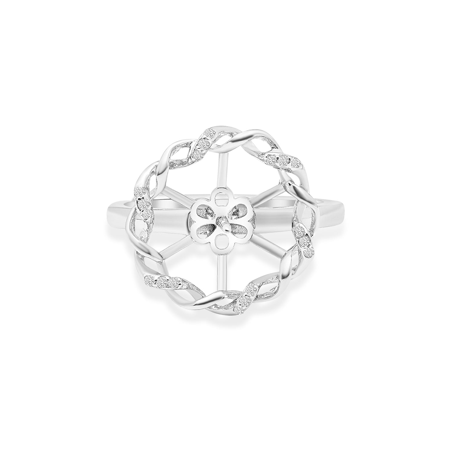 Adjustable Ring 925 Silver for pearl SC260